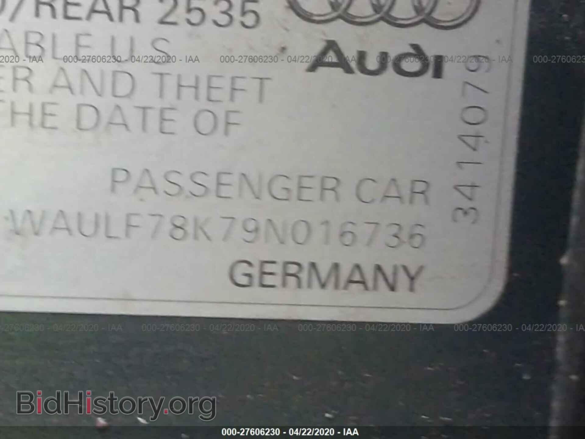 2009 AUDI A4 - VIN: WAULF78K79N016736 - Фото 9