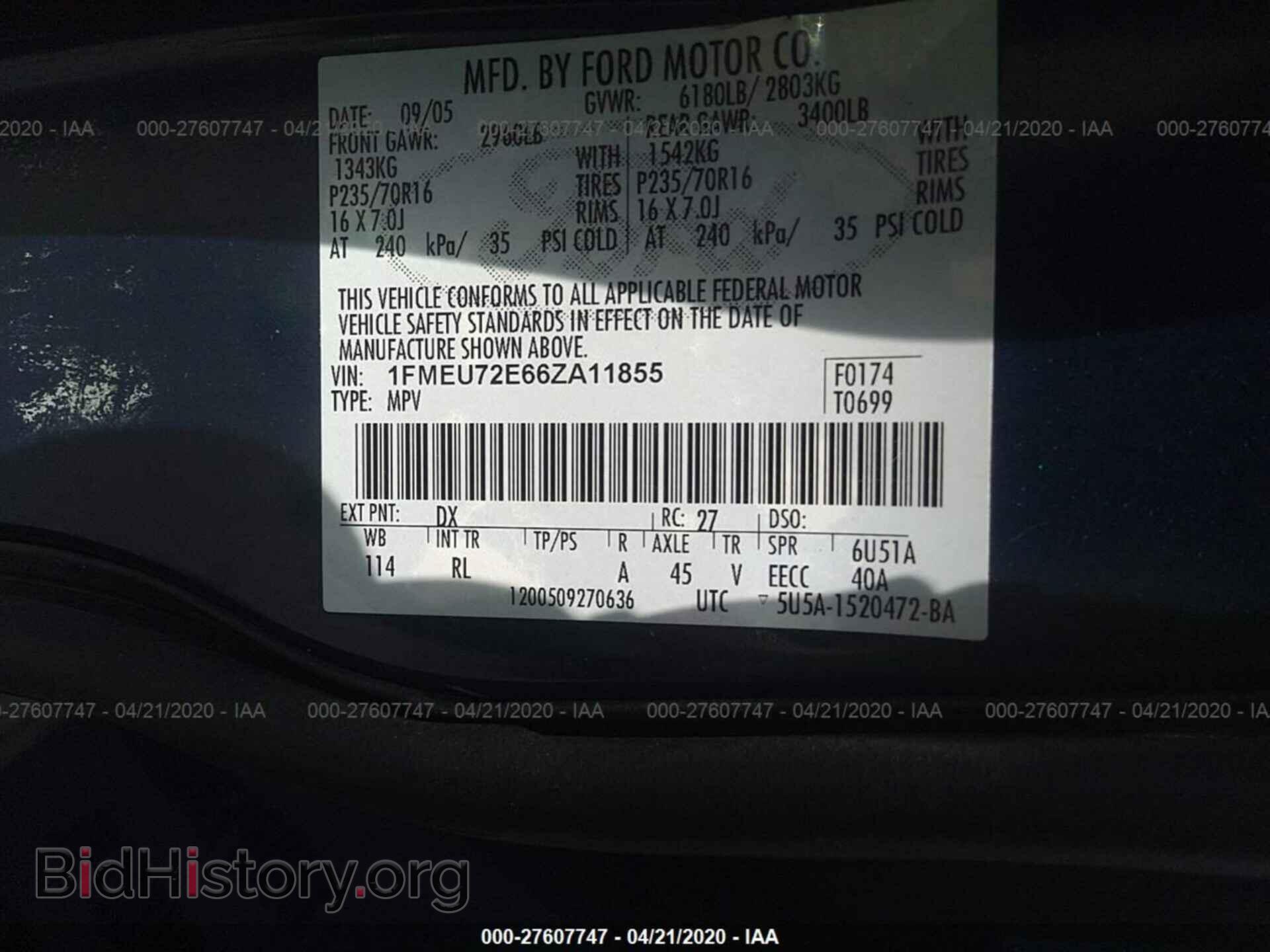 2006 FORD EXPLORER - VIN: 1FMEU72E66ZA11855 - Photo 9