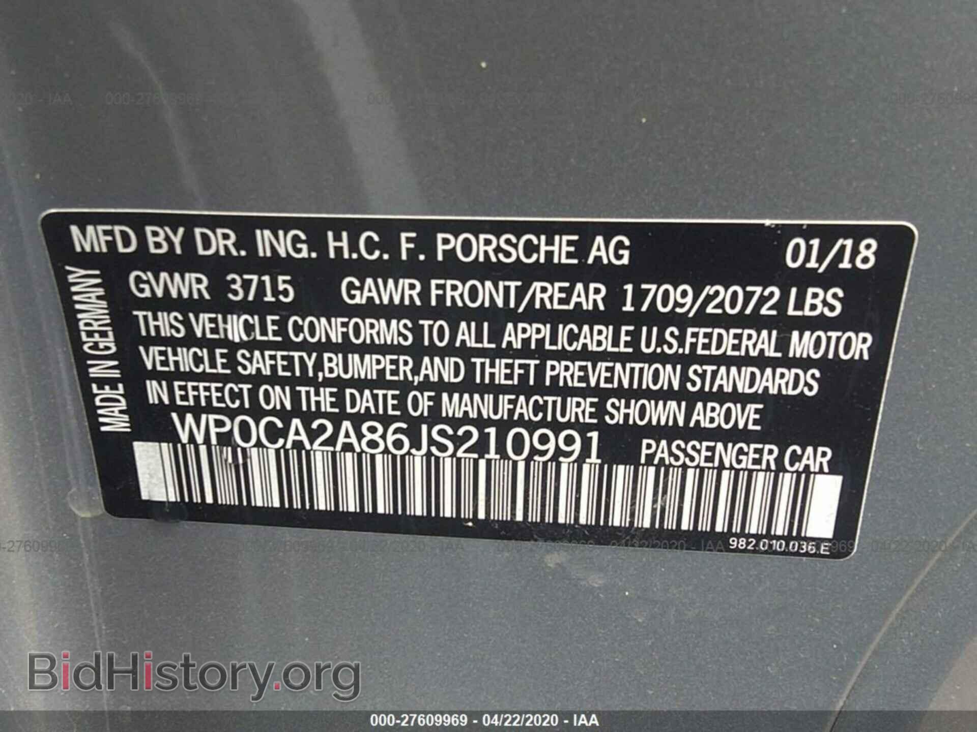 2018 PORSCHE 718 BOXSTER - VIN: WP0CA2A86JS210991 - Фото 9