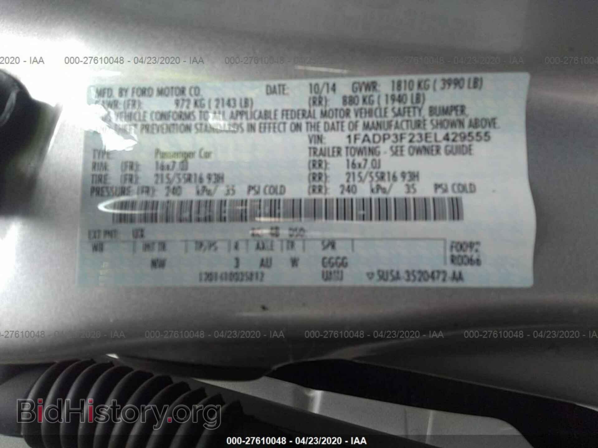 2014 FORD FOCUS - VIN: 1FADP3F23EL429555 - Photo 9