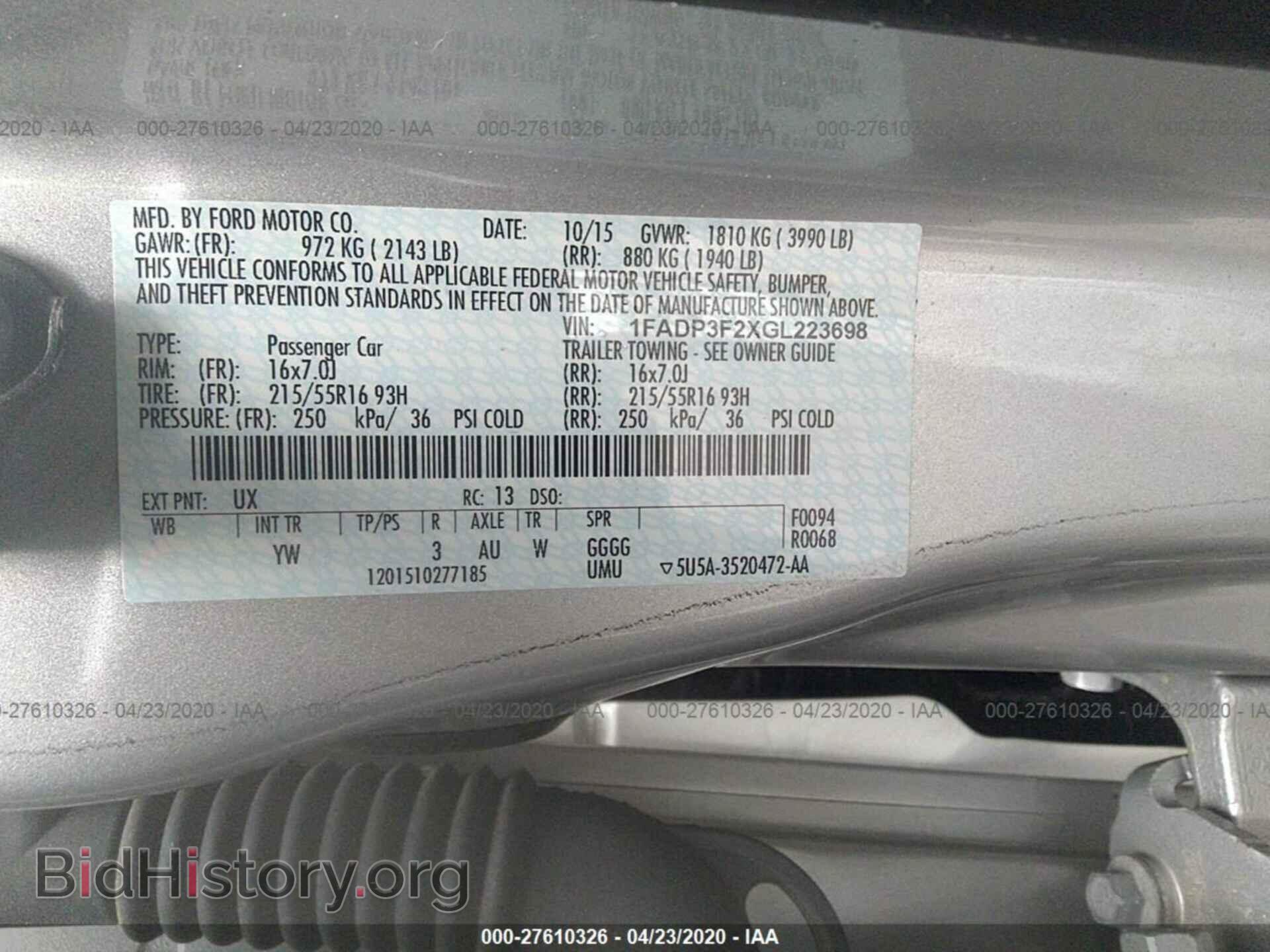 2016 FORD FOCUS - VIN: 1FADP3F2XGL223698 - Photo 9