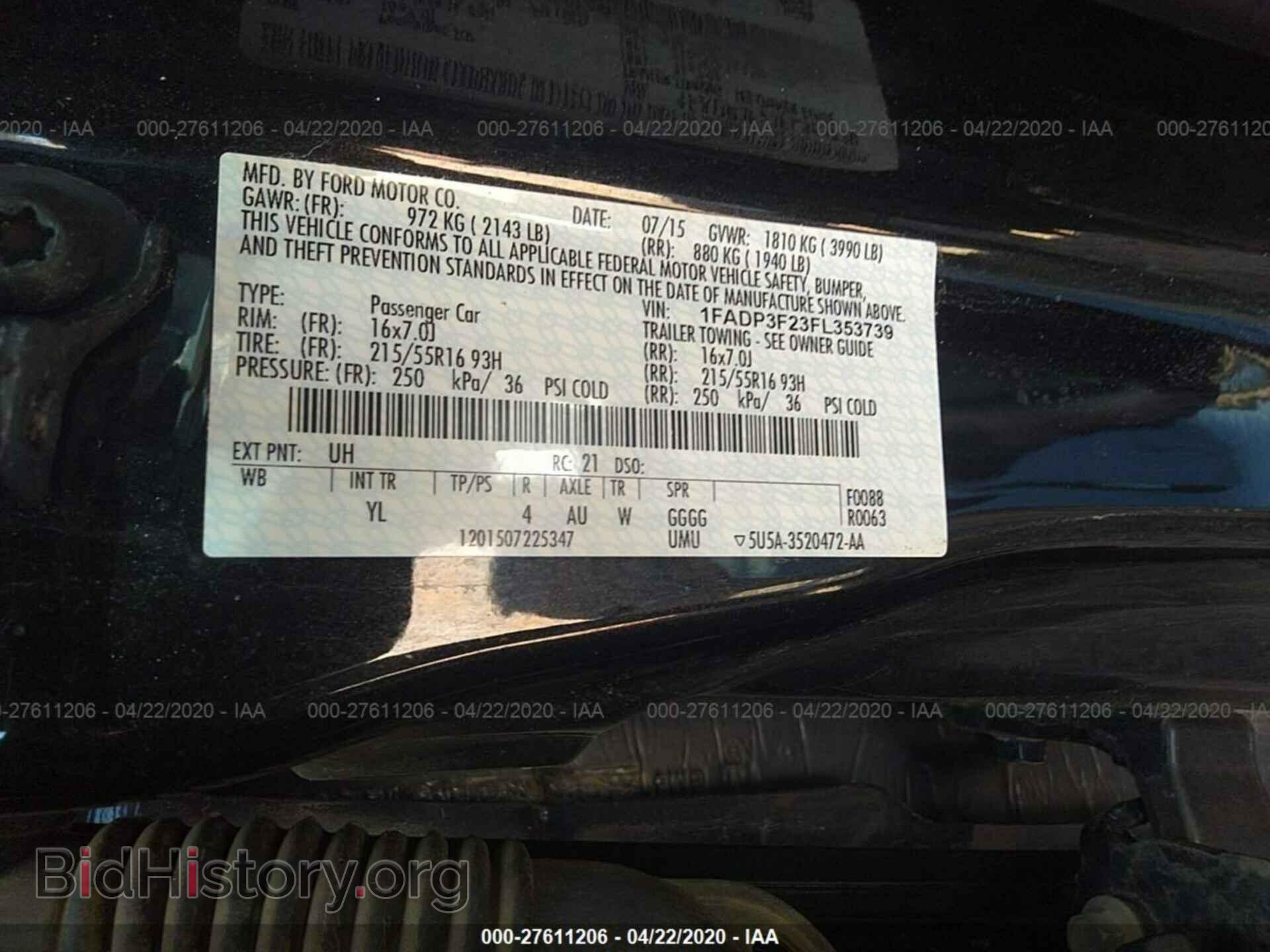 2015 FORD FOCUS - VIN: 1FADP3F23FL353739 - Photo 9