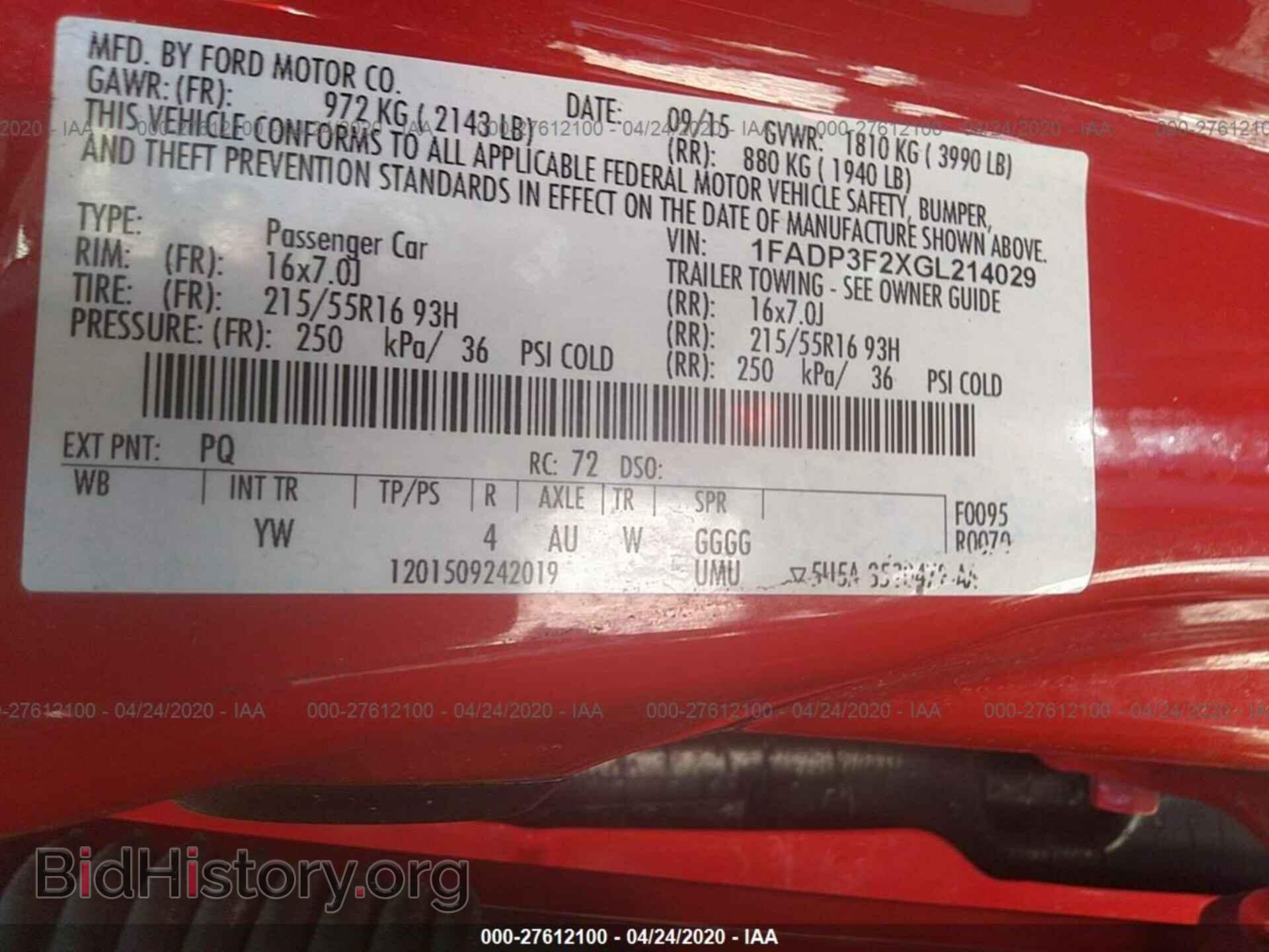 2016 FORD FOCUS - VIN: 1FADP3F2XGL214029 - Photo 9