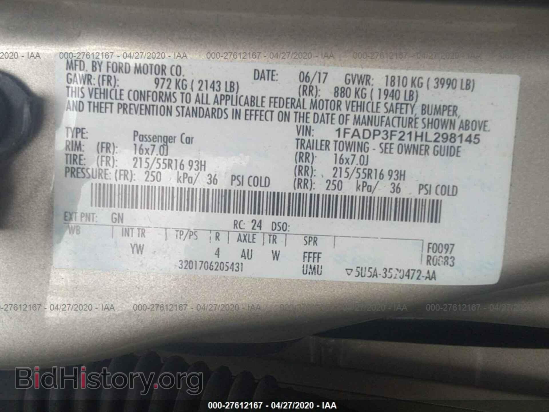 2017 FORD FOCUS - VIN: 1FADP3F21HL298145 - Photo 9