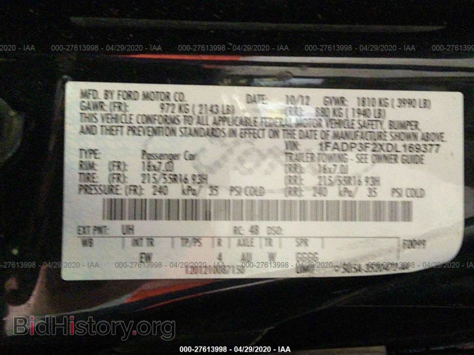 2013 FORD FOCUS - VIN: 1FADP3F2XDL169377 - Photo 9