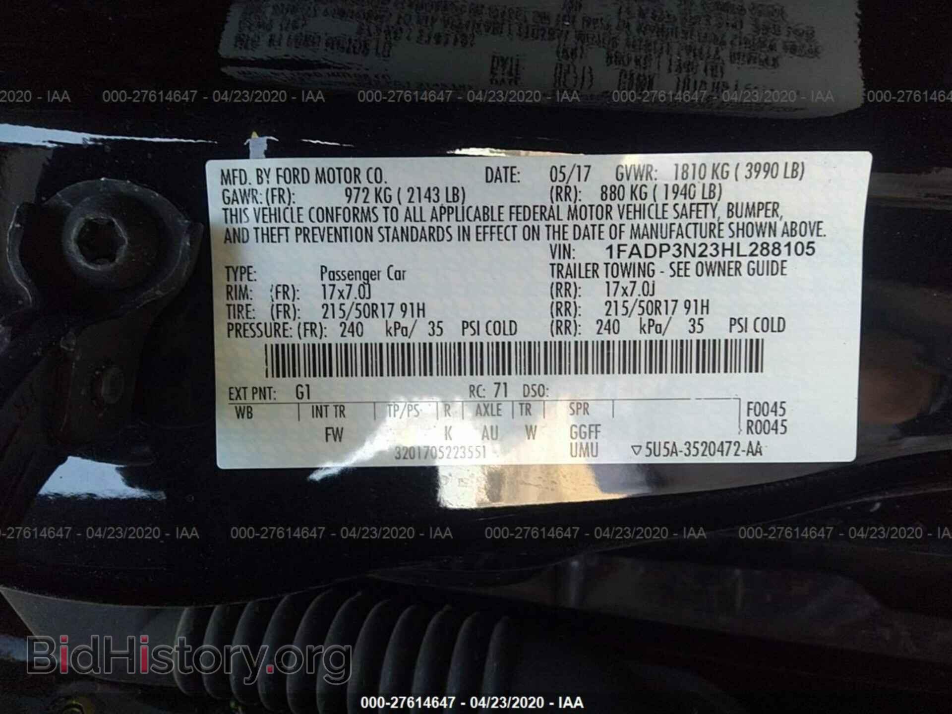 2017 FORD FOCUS - VIN: 1FADP3N23HL288105 - Photo 9
