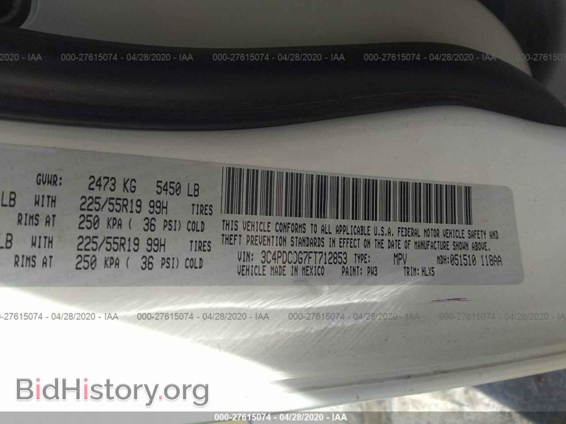 2015 DODGE JOURNEY - VIN: 3C4PDCDG7FT712853 - Фото 9