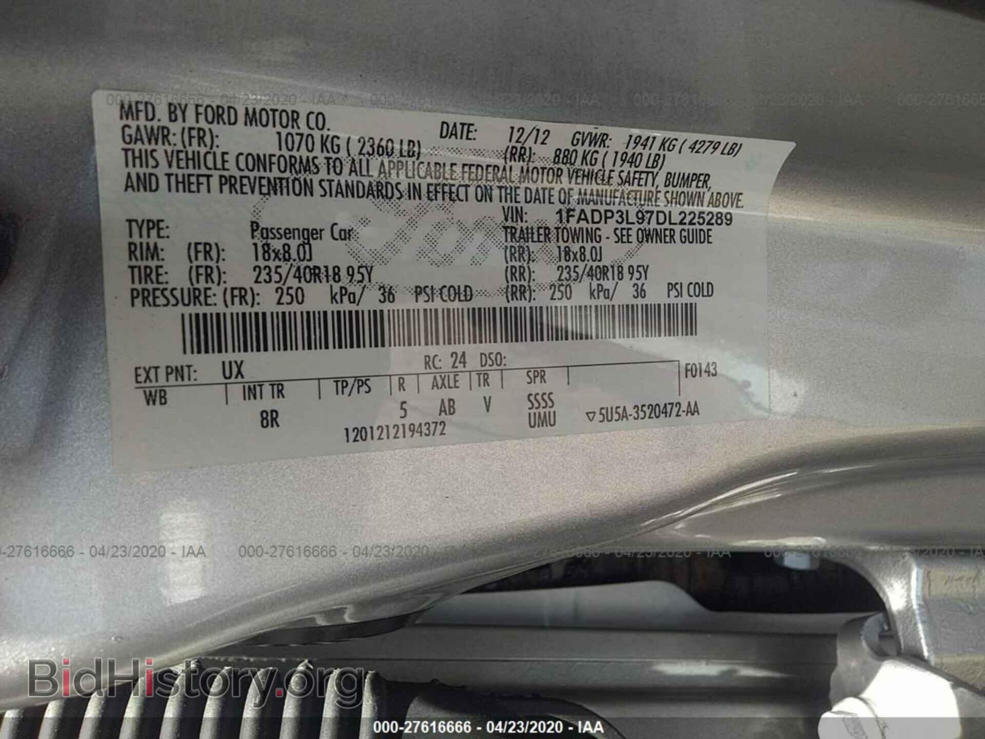 2013 FORD FOCUS - VIN: 1FADP3L97DL225289 - Photo 9