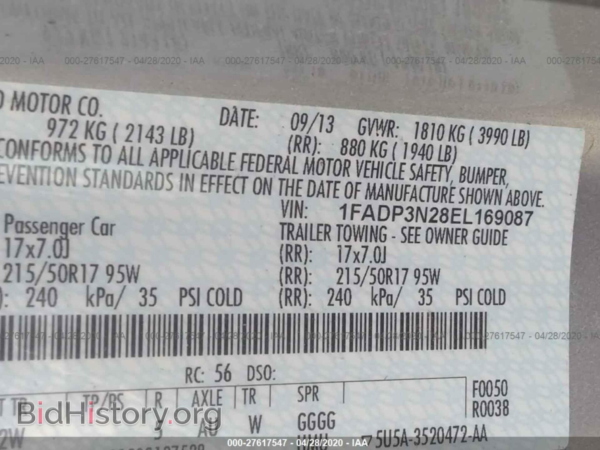 2014 FORD FOCUS - VIN: 1FADP3N28EL169087 - Photo 9