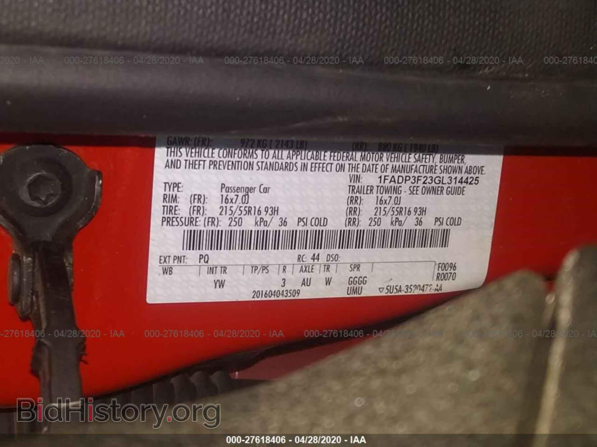 2016 FORD FOCUS - VIN: 1FADP3F23GL314425 - Photo 9