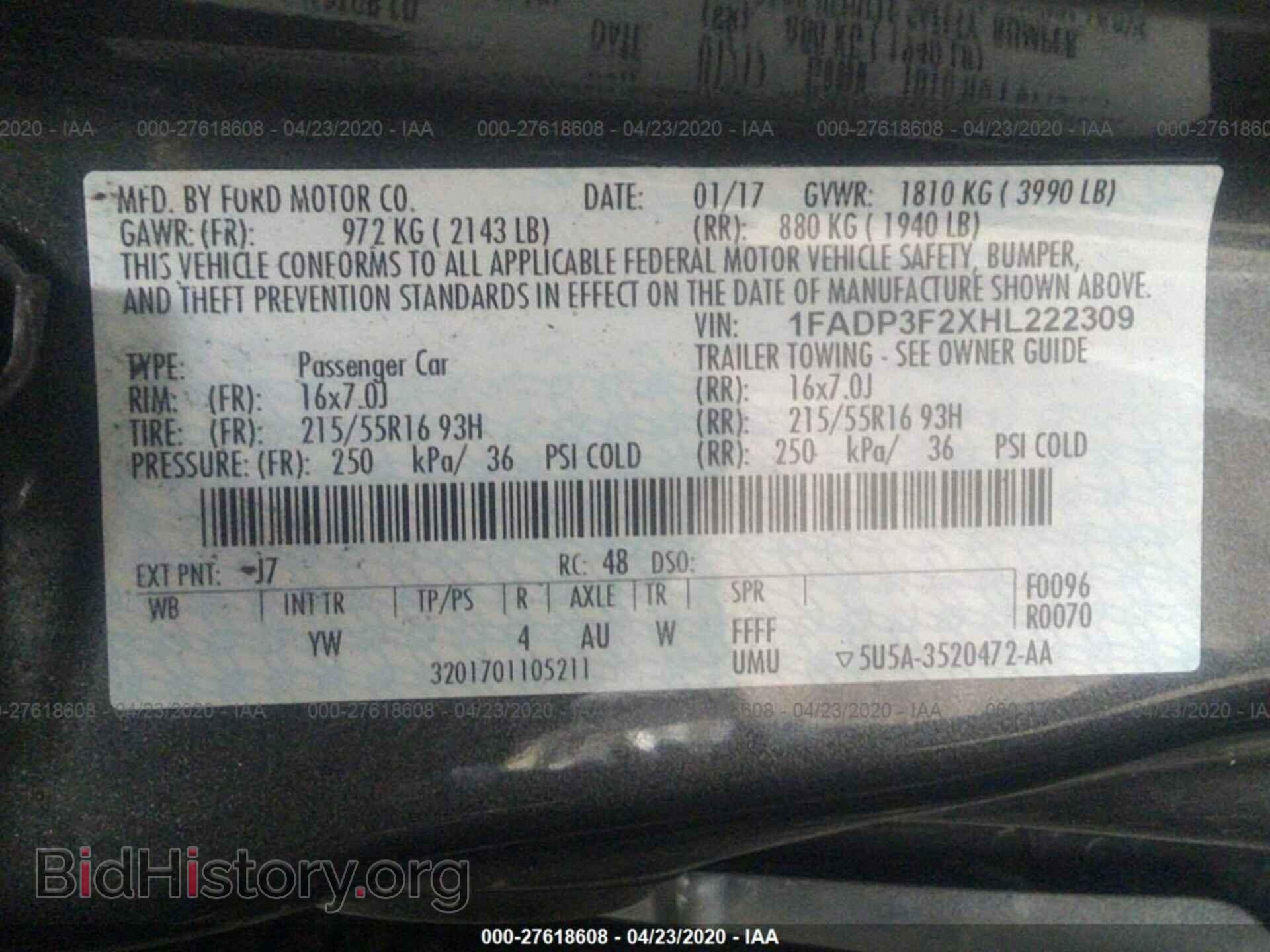 2017 FORD FOCUS - VIN: 1FADP3F2XHL222309 - Photo 9