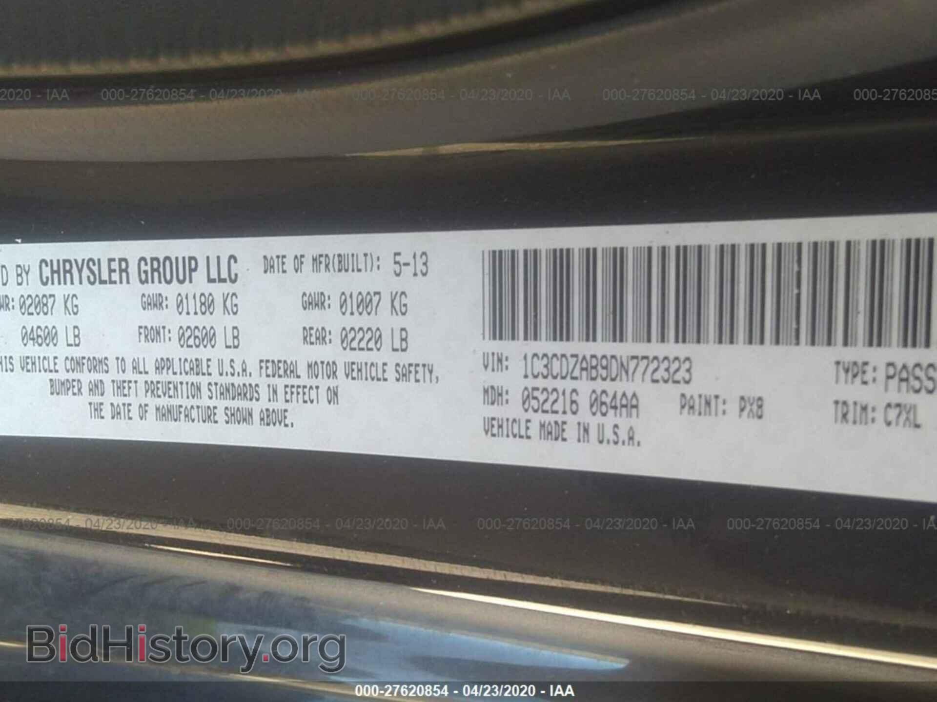 2013 DODGE AVENGER - VIN: 1C3CDZAB9DN772323 - Photo 9