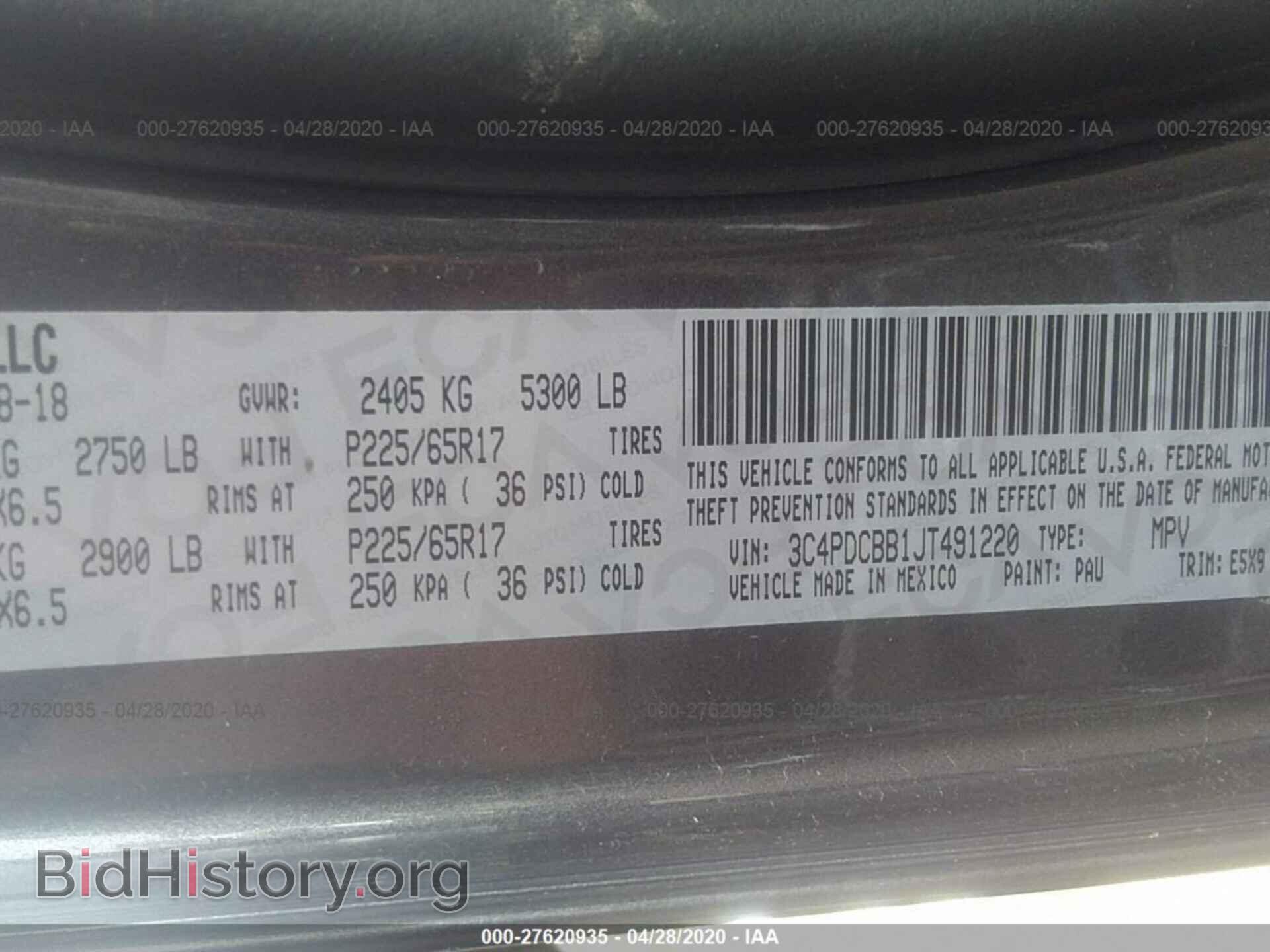 2018 DODGE JOURNEY - VIN: 3C4PDCBB1JT491220 - Photo 9