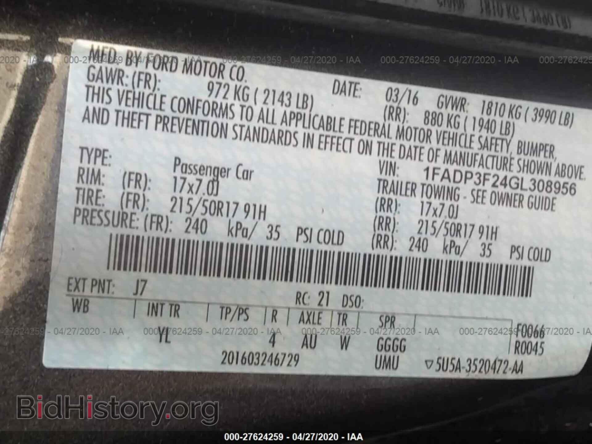 2016 FORD FOCUS - VIN: 1FADP3F24GL308956 - Photo 9