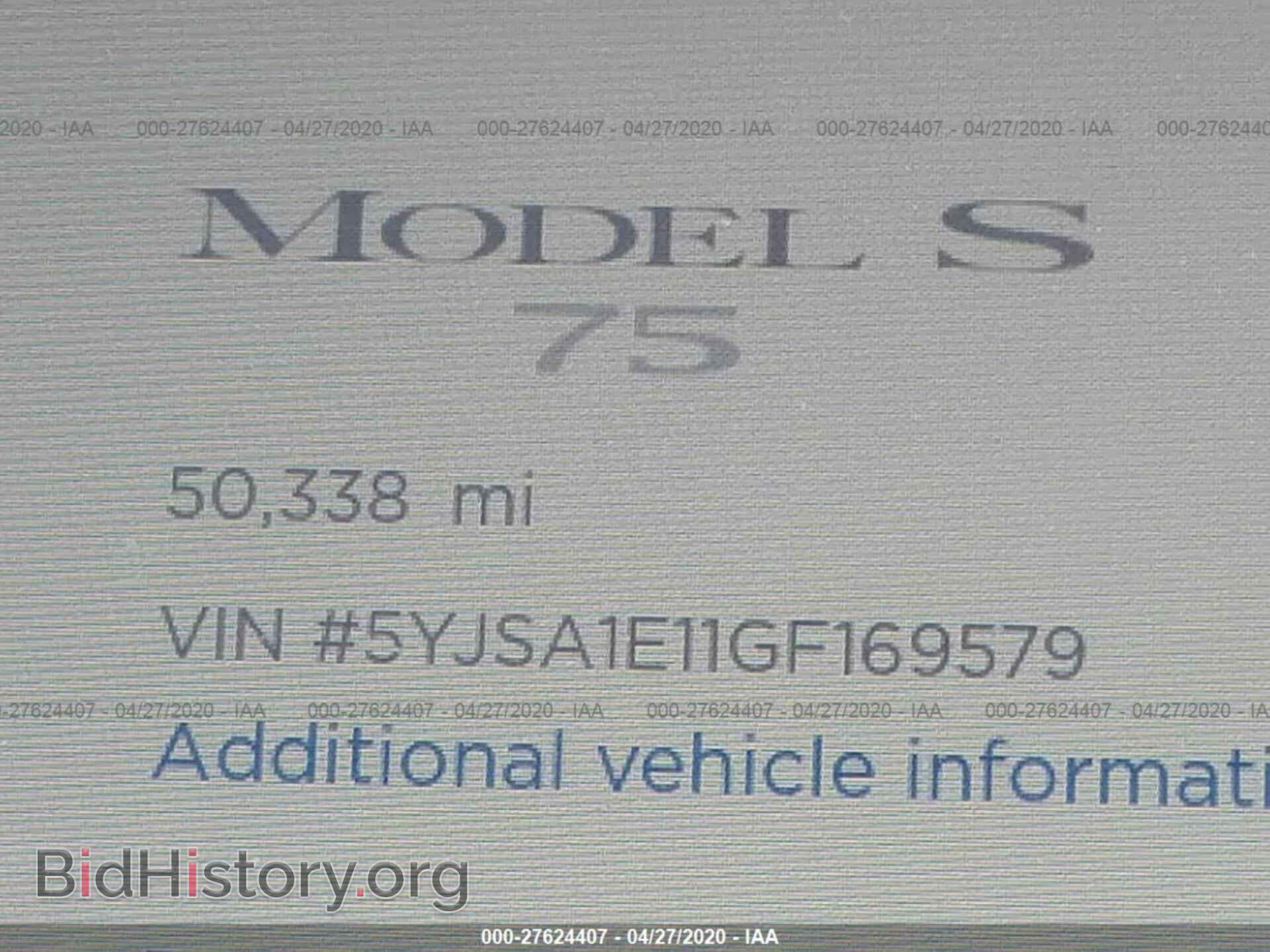 2016 TESLA MODEL S - VIN: 5YJSA1E11GF169579 - Фото 7