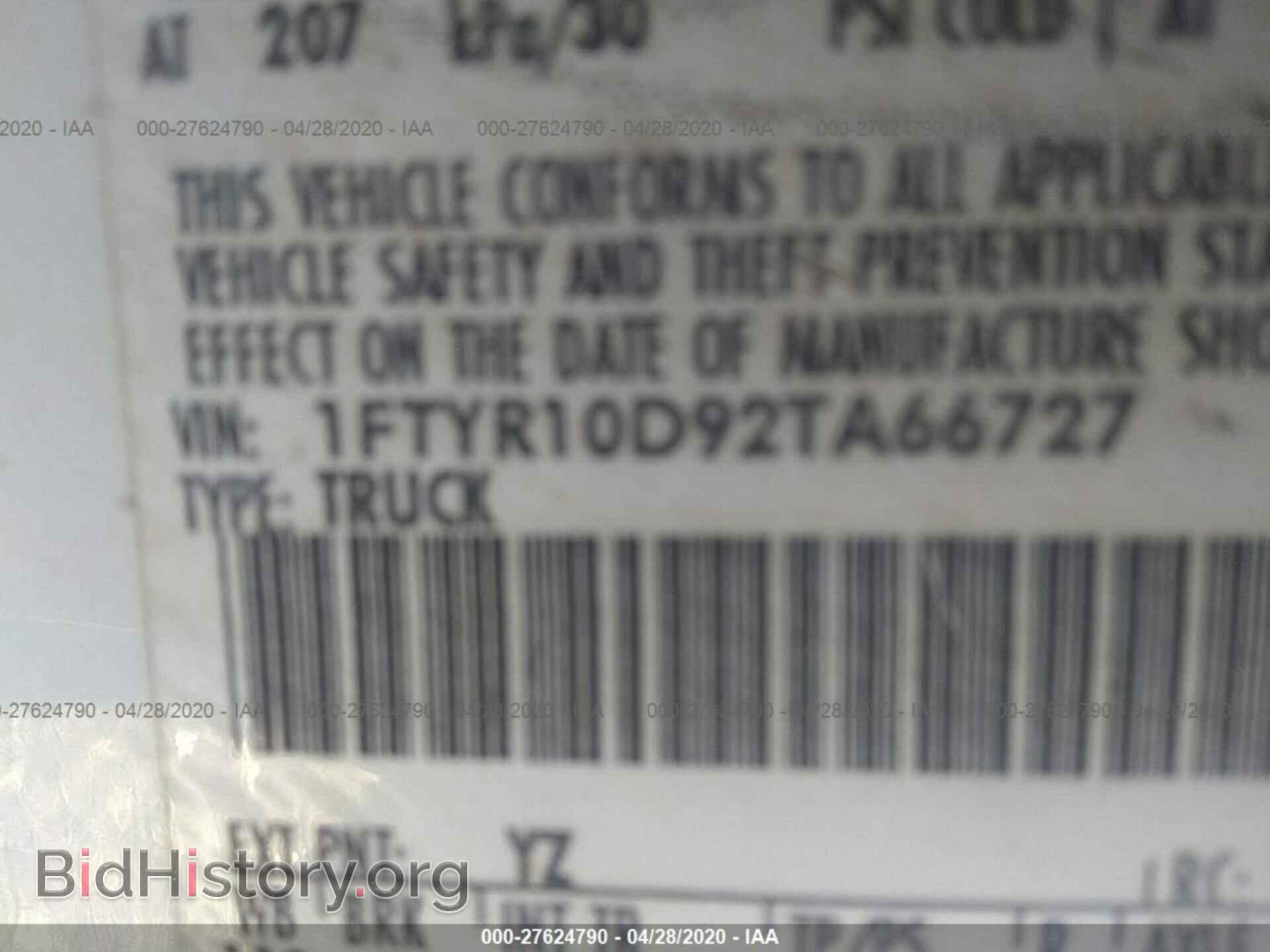2002 FORD RANGER - VIN: 1FTYR10D92TA66727 - Фото 9
