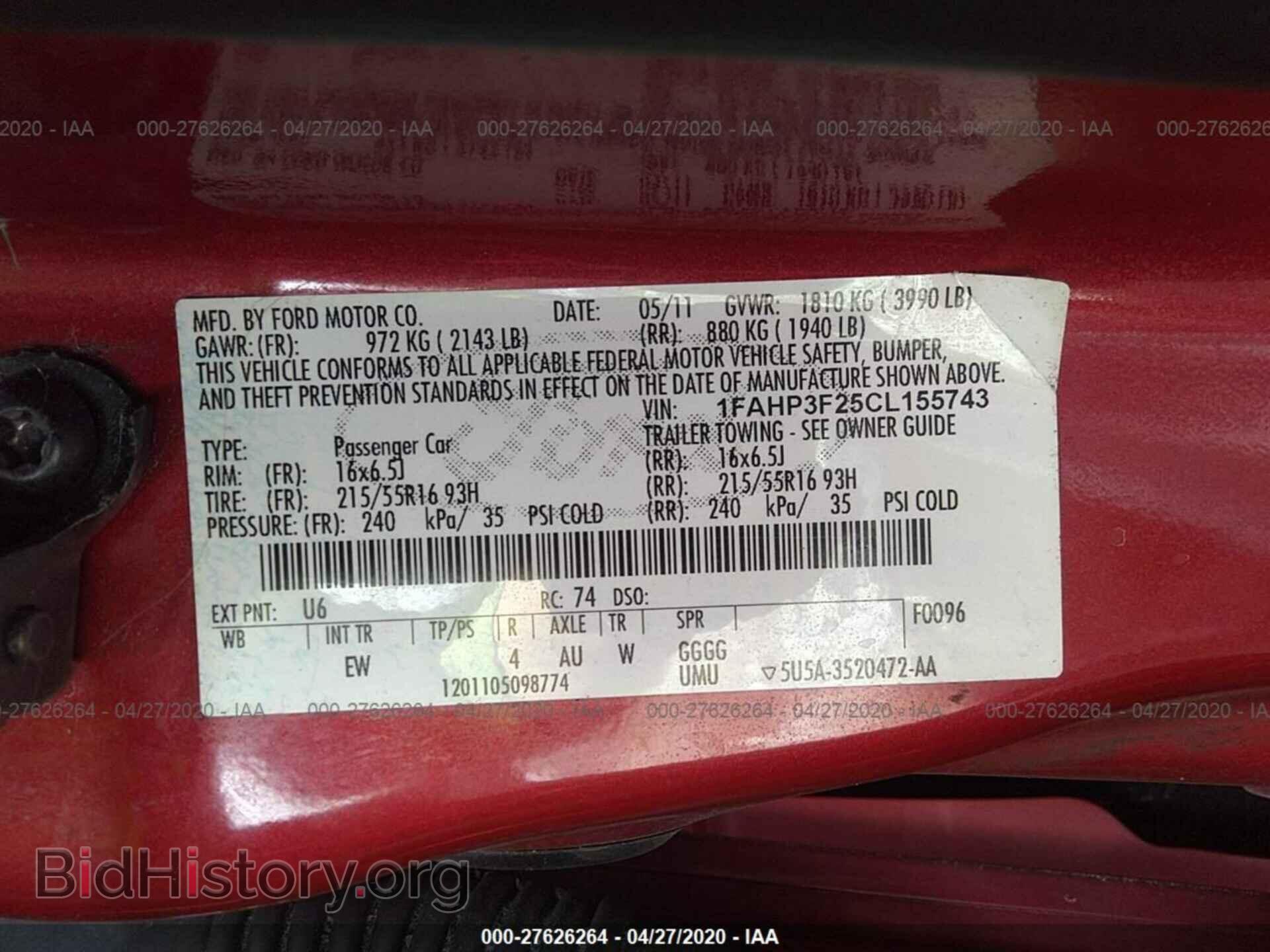 2012 FORD FOCUS - VIN: 1FAHP3F25CL155743 - Фото 9