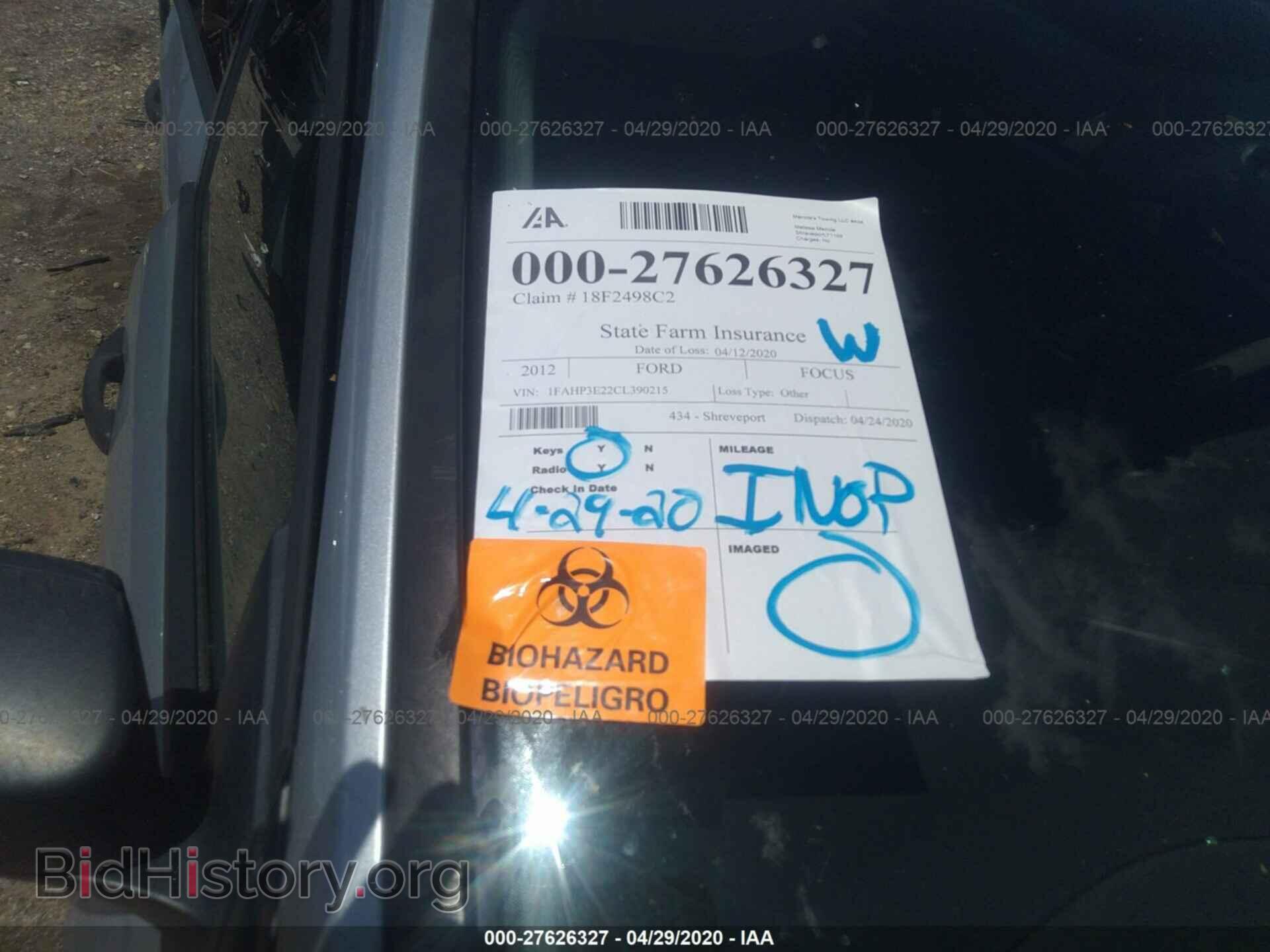 2012 FORD FOCUS - VIN: 1FAHP3E22CL390215 - Фото 8