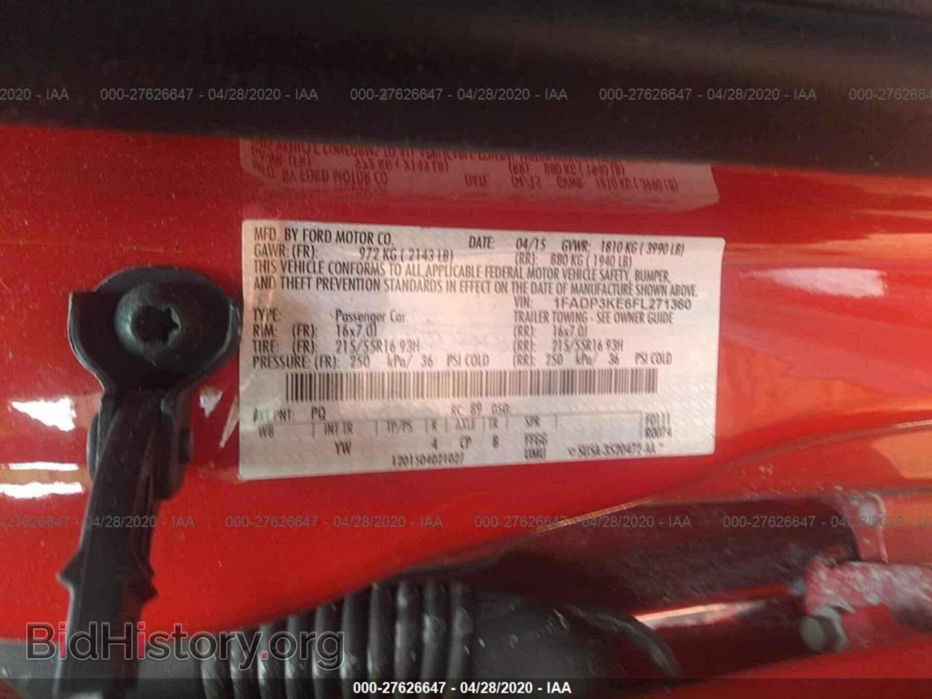2015 FORD FOCUS - VIN: 1FADP3KE6FL271360 - Фото 9