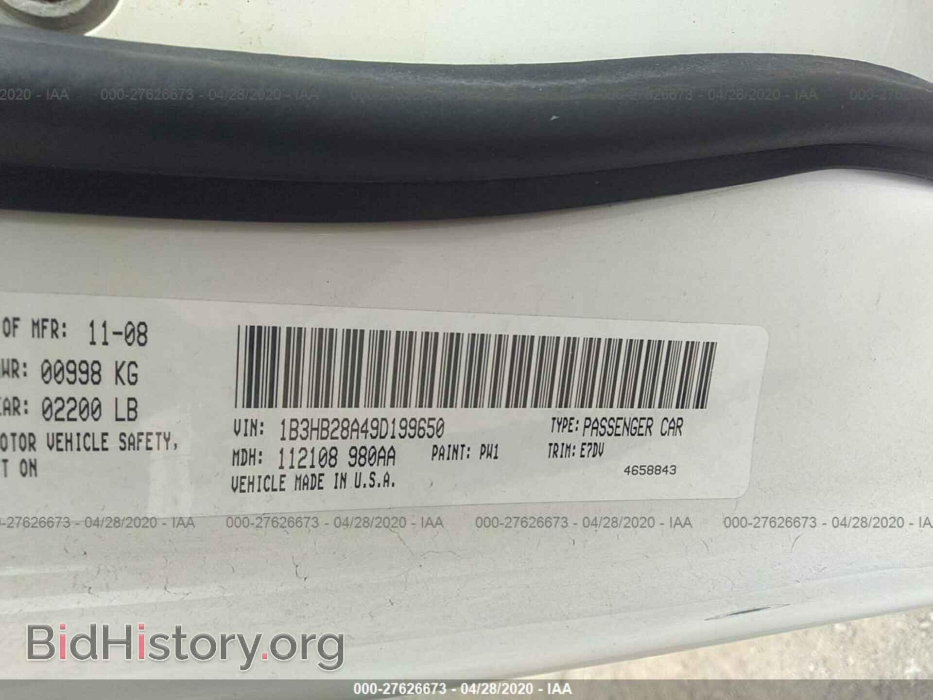 2009 DODGE CALIBER - VIN: 1B3HB28A49D199650 - Photo 9
