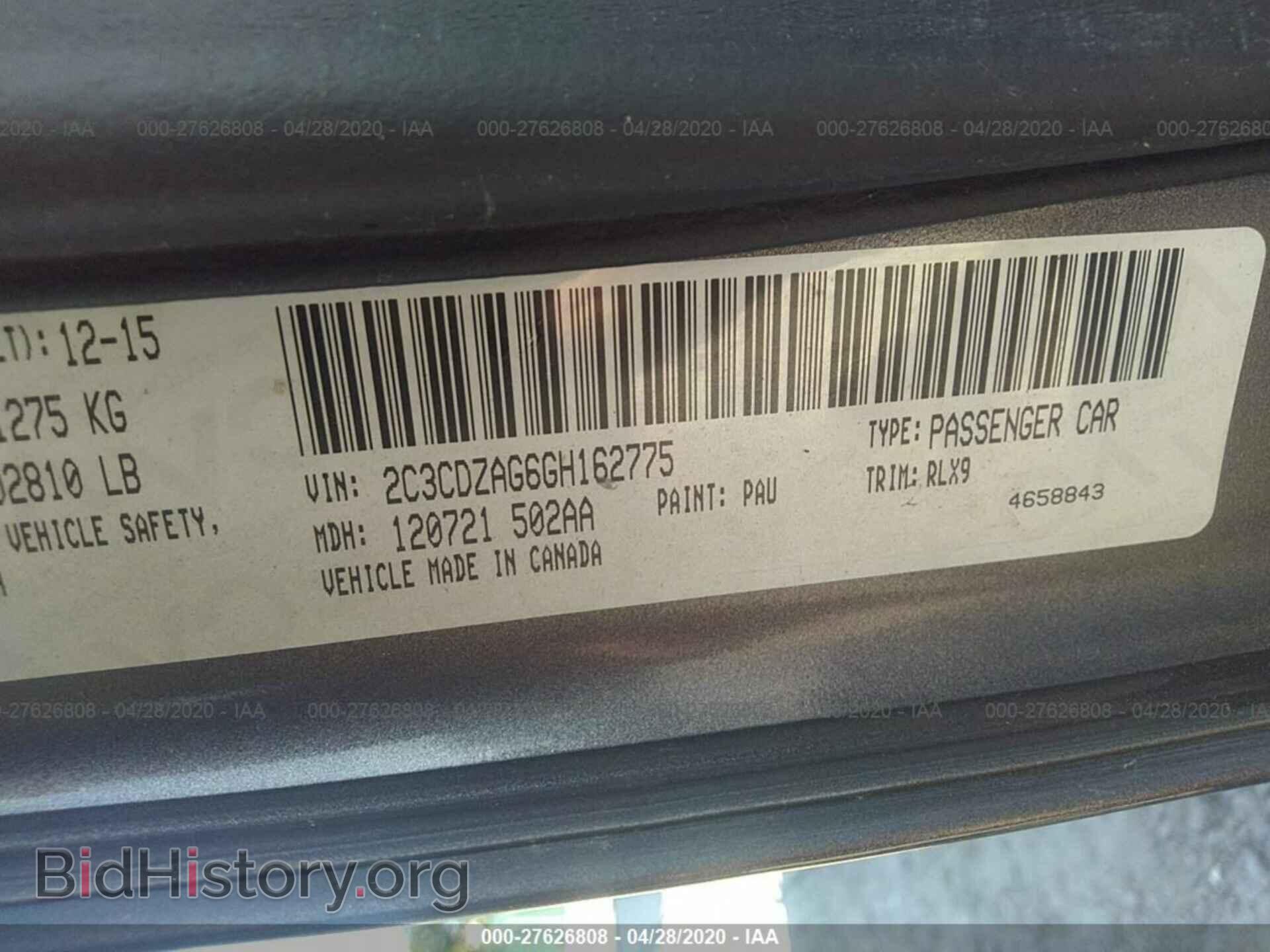 2016 DODGE CHALLENGER - VIN: 2C3CDZAG6GH162775 - Photo 9