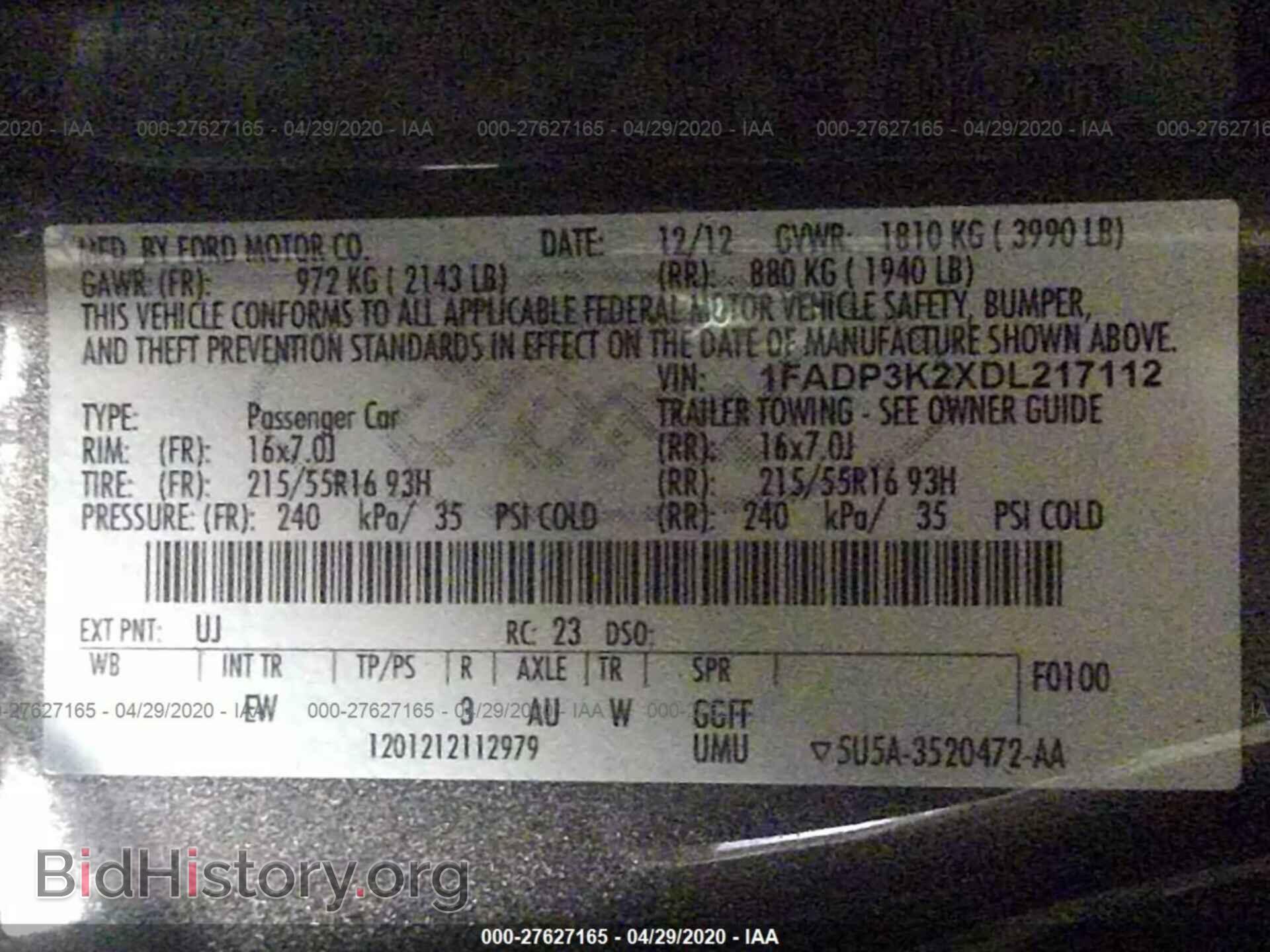 2013 FORD FOCUS - VIN: 1FADP3K2XDL217112 - Photo 9