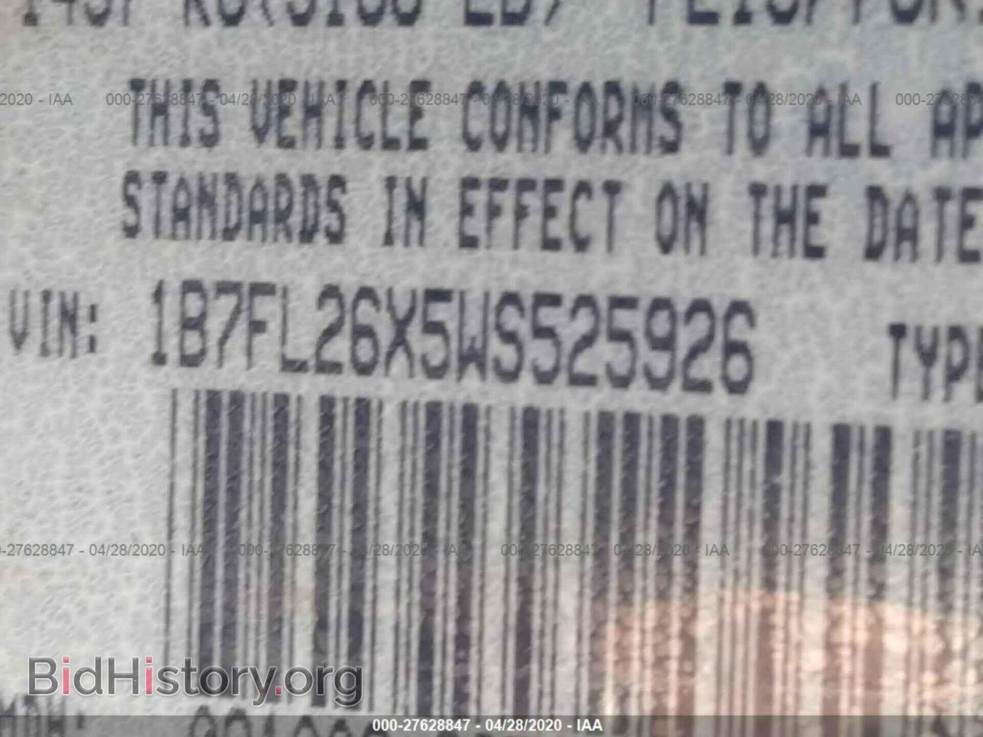 1998 DODGE DAKOTA - VIN: 1B7FL26X5WS525926 - Фото 9