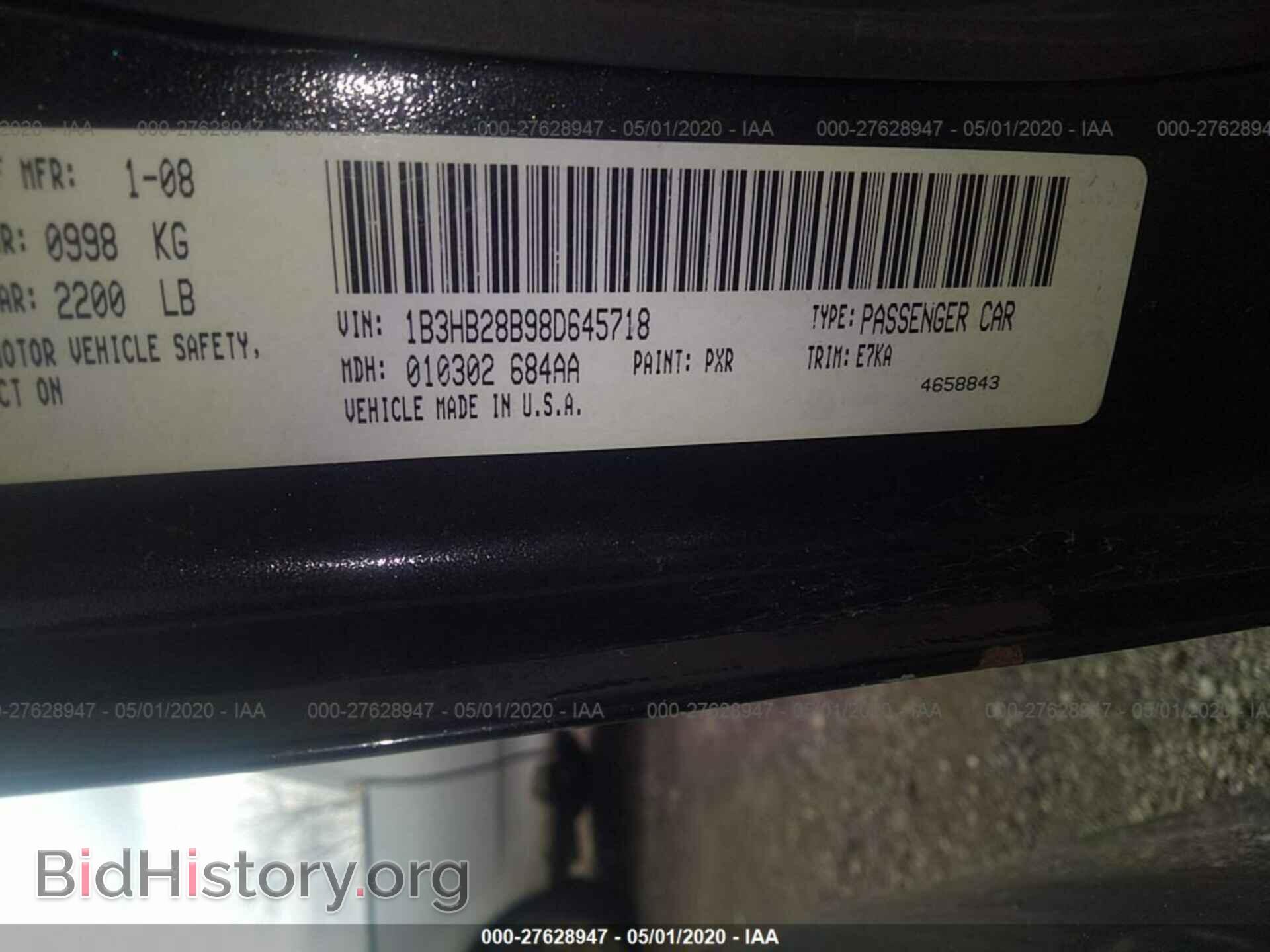 2008 DODGE CALIBER - VIN: 1B3HB28B98D645718 - Photo 9