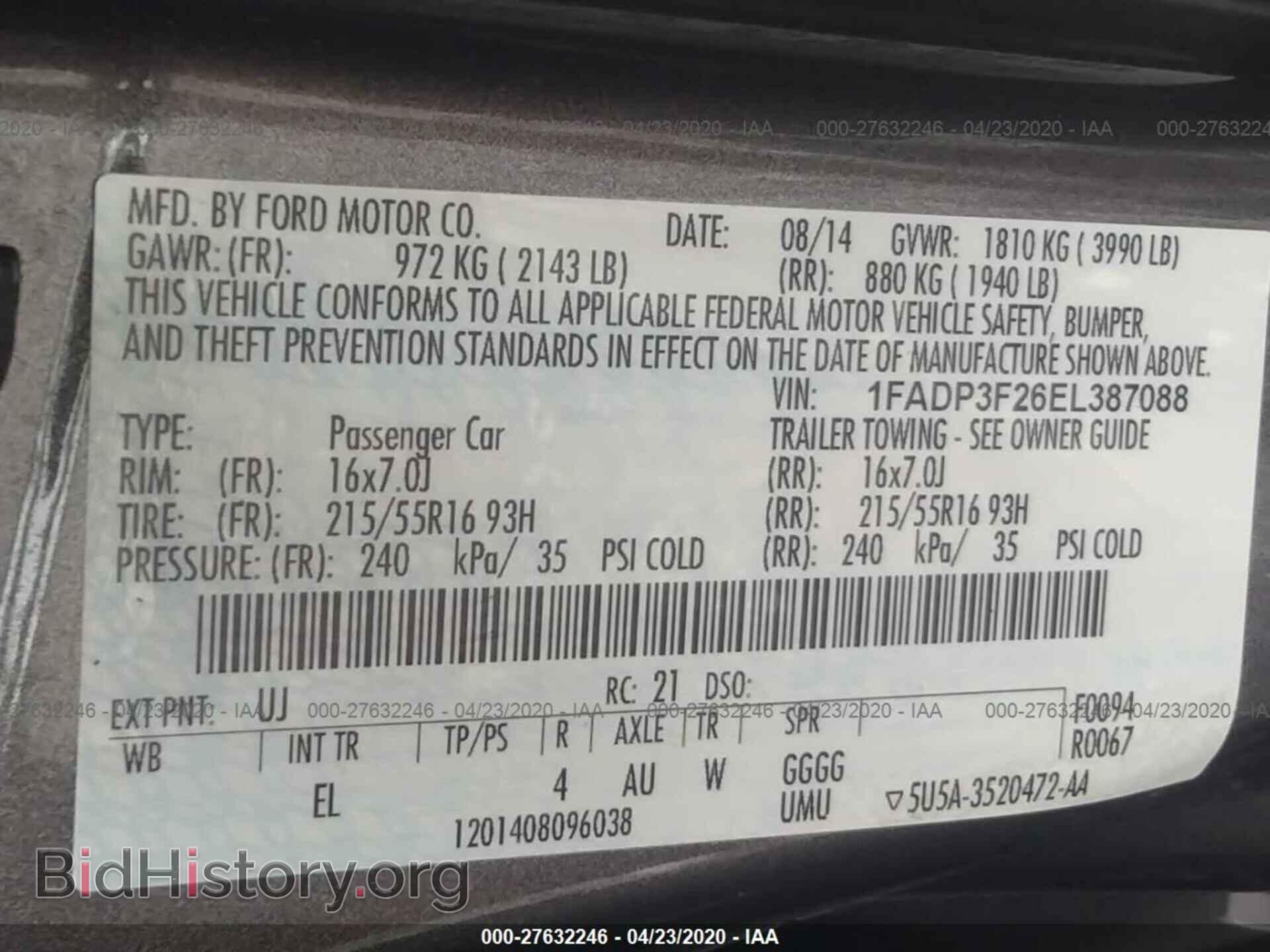 2014 FORD FOCUS - VIN: 1FADP3F26EL387088 - Photo 9