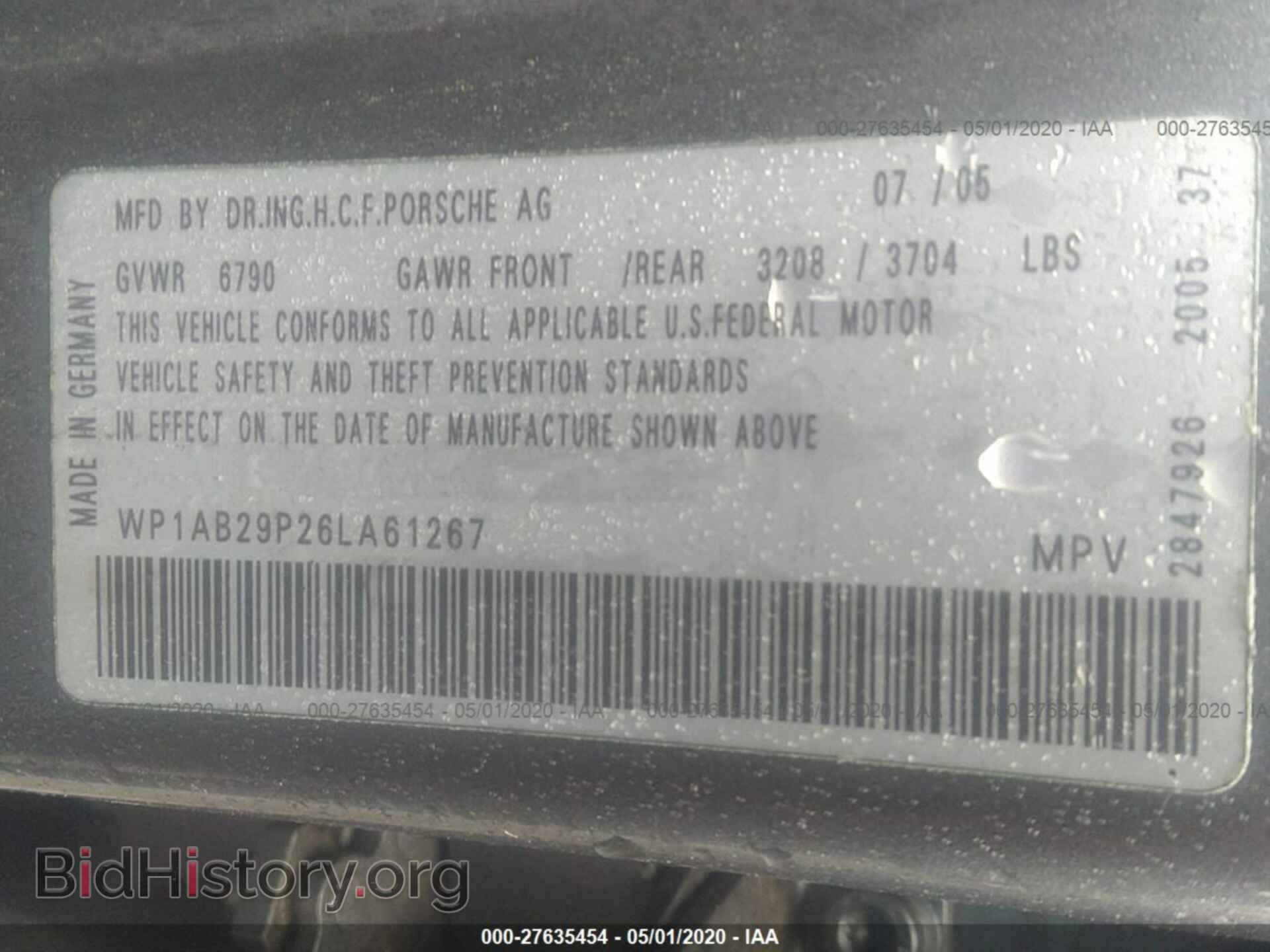 2006 PORSCHE CAYENNE - VIN: WP1AB29P26LA61267 - Фото 9