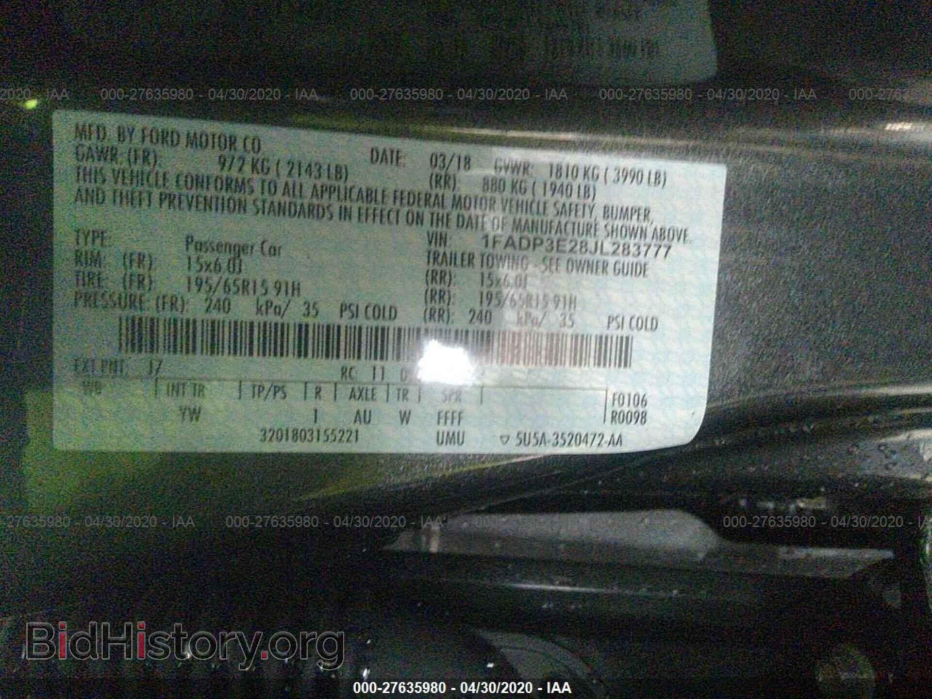 2018 FORD FOCUS - VIN: 1FADP3E28JL283777 - Фото 9