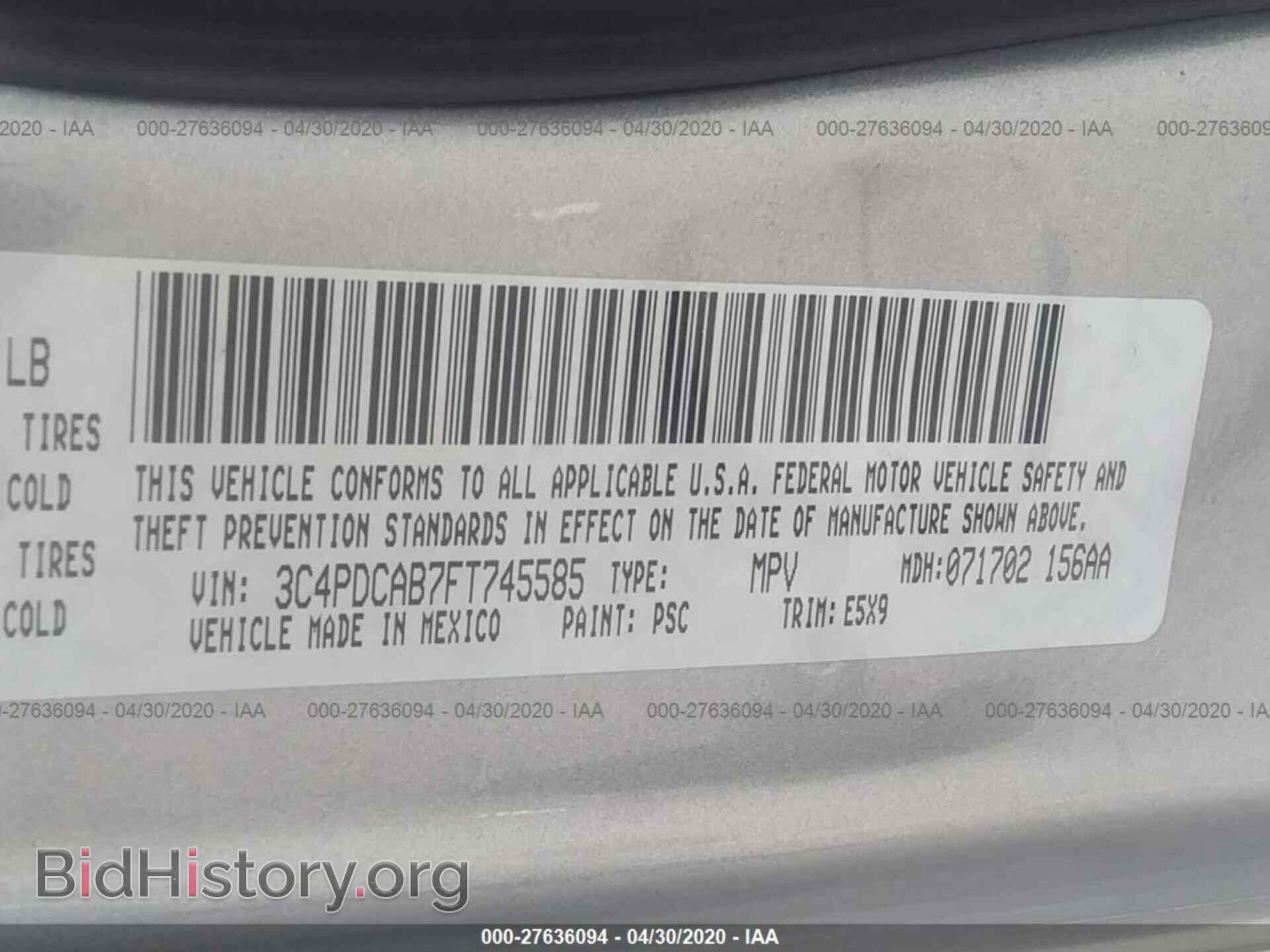 2015 DODGE JOURNEY - VIN: 3C4PDCAB7FT745585 - Photo 9