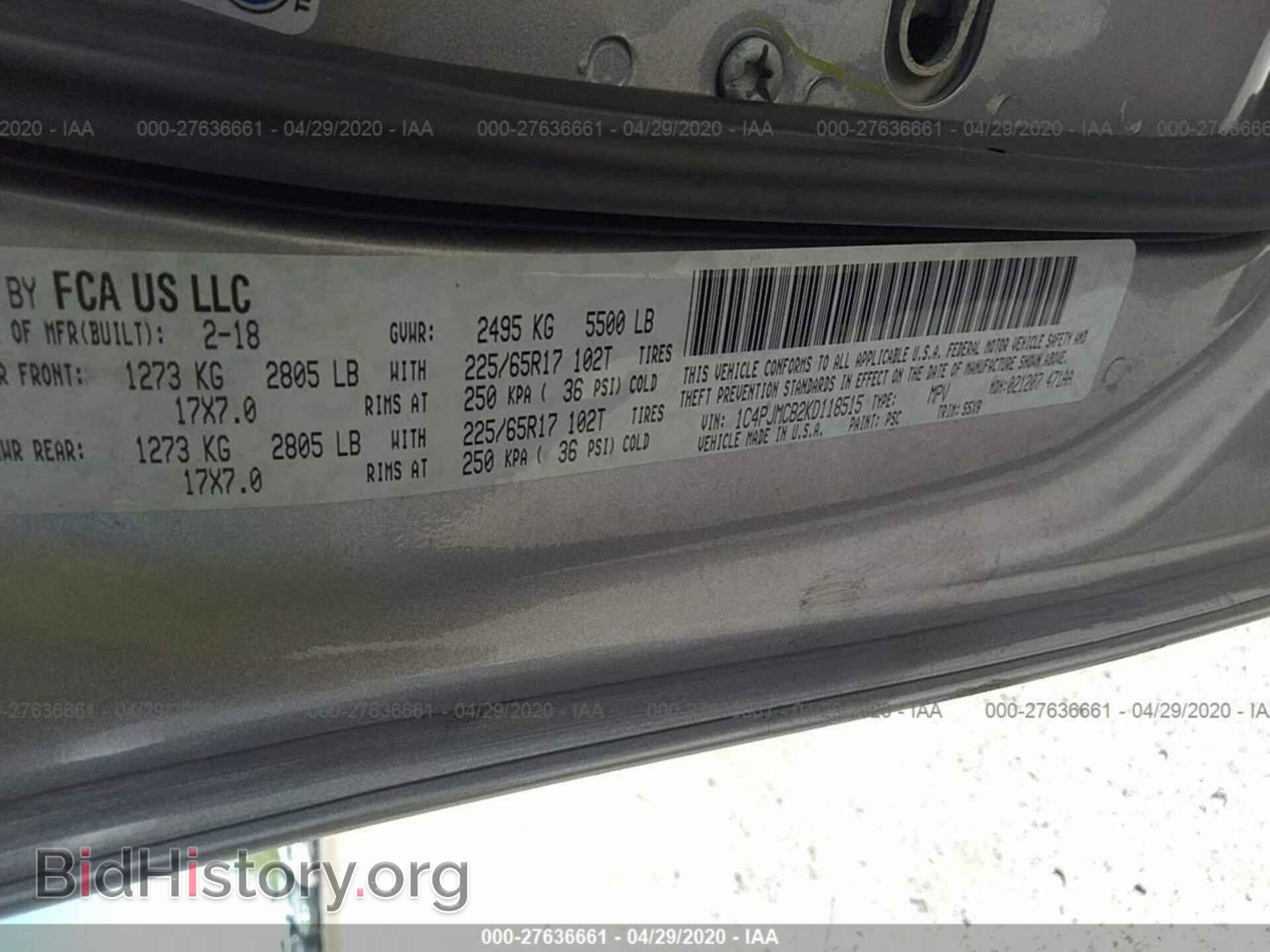 2019 JEEP CHEROKEE - VIN: 1C4PJMCB2KD118515 - Photo 9