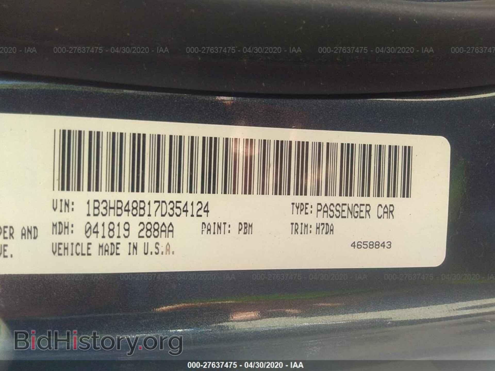 2007 DODGE CALIBER - VIN: 1B3HB48B17D354124 - Фото 9