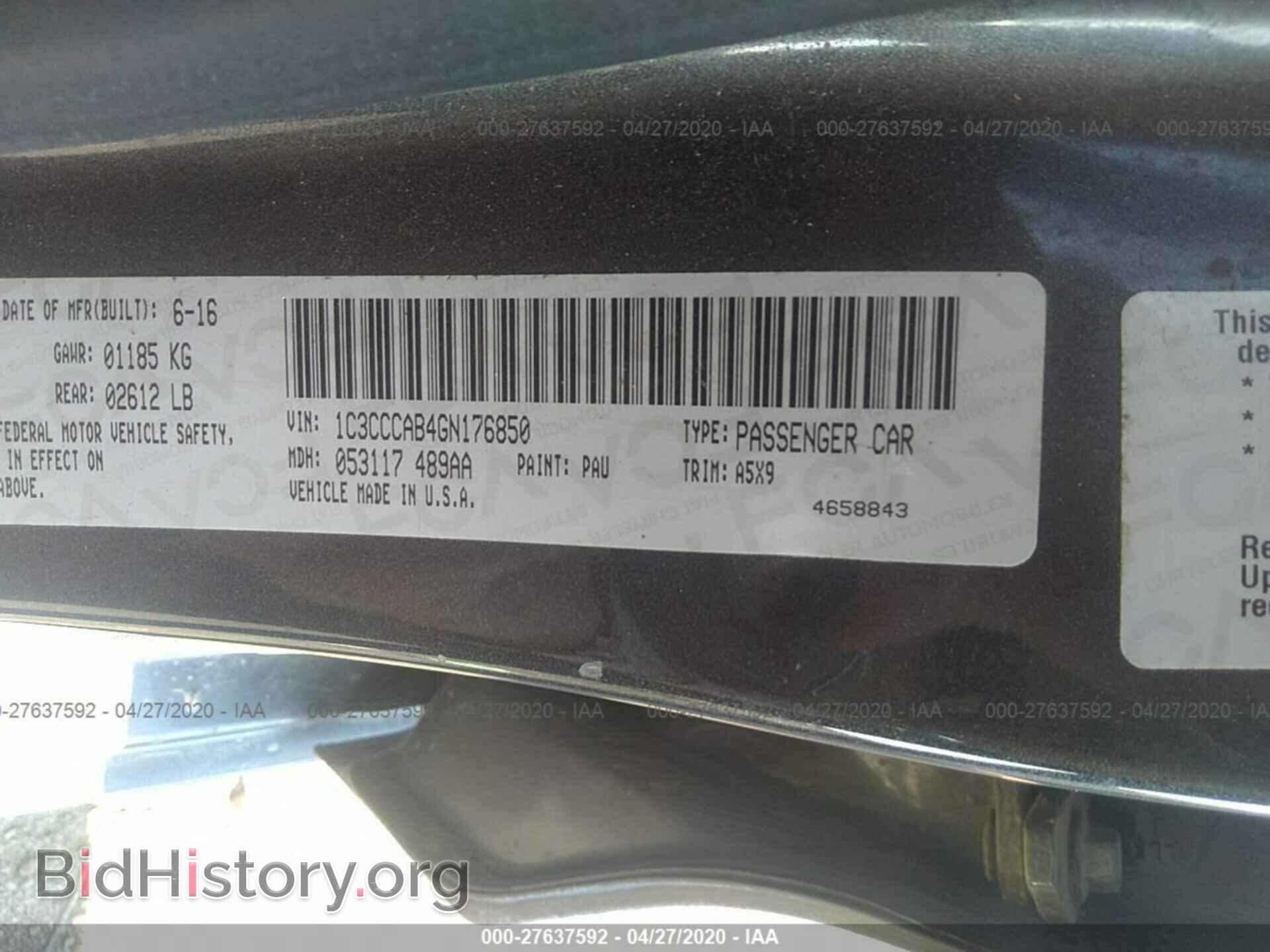 2016 CHRYSLER 200 - VIN: 1C3CCCAB4GN176850 - Фото 9