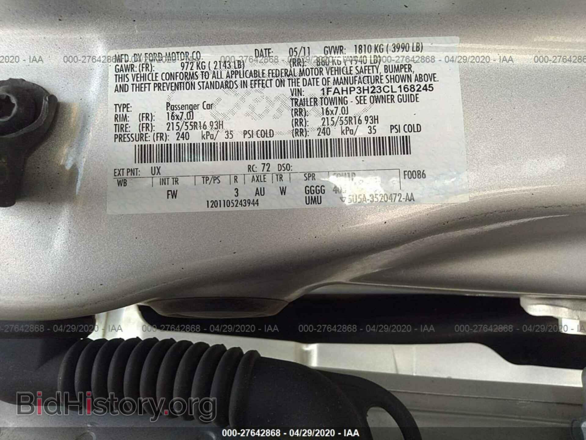 2012 FORD FOCUS - VIN: 1FAHP3H23CL168245 - Photo 9