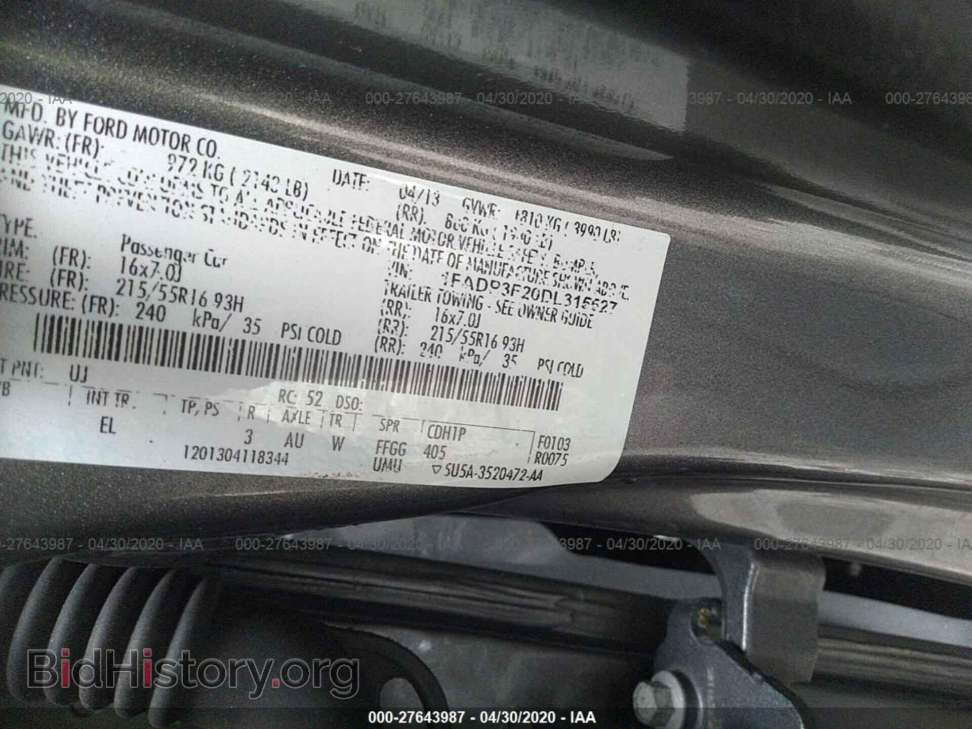 2013 FORD FOCUS - VIN: 1FADP3F20DL315527 - Photo 9
