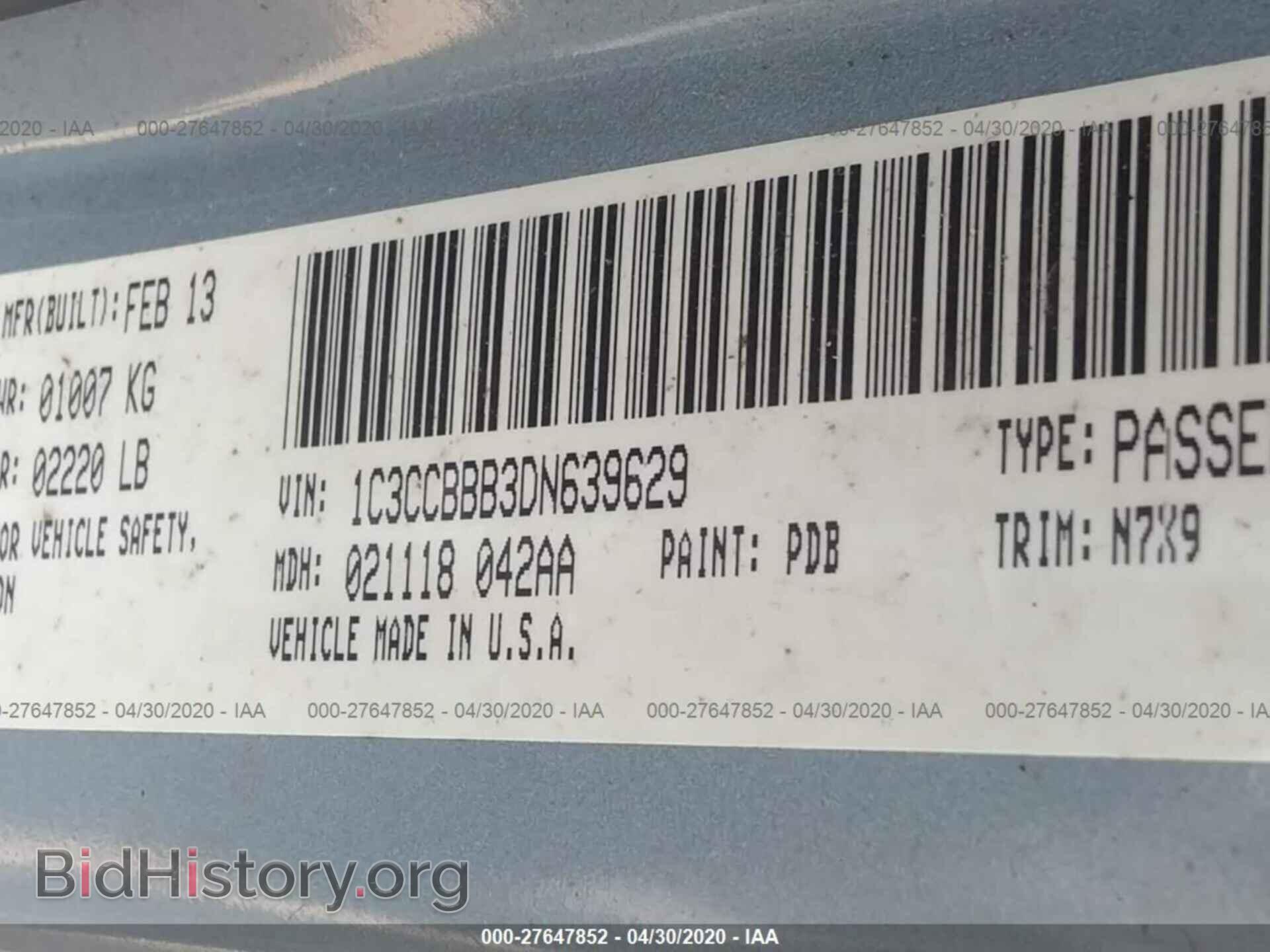 2013 CHRYSLER 200 - VIN: 1C3CCBBB3DN639629 - Photo 9