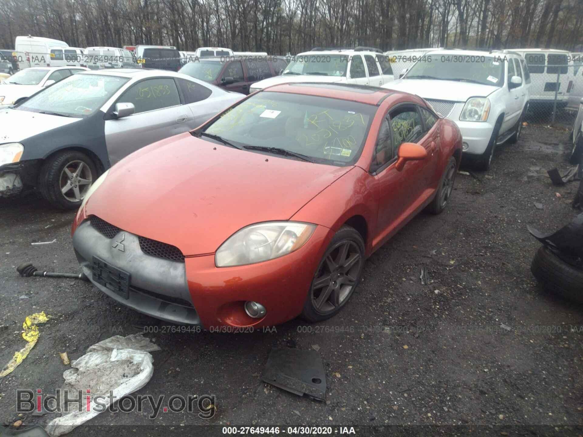 2006 MITSUBISHI ECLIPSE - VIN: 4A3AK34T86E019439 - Фото 2