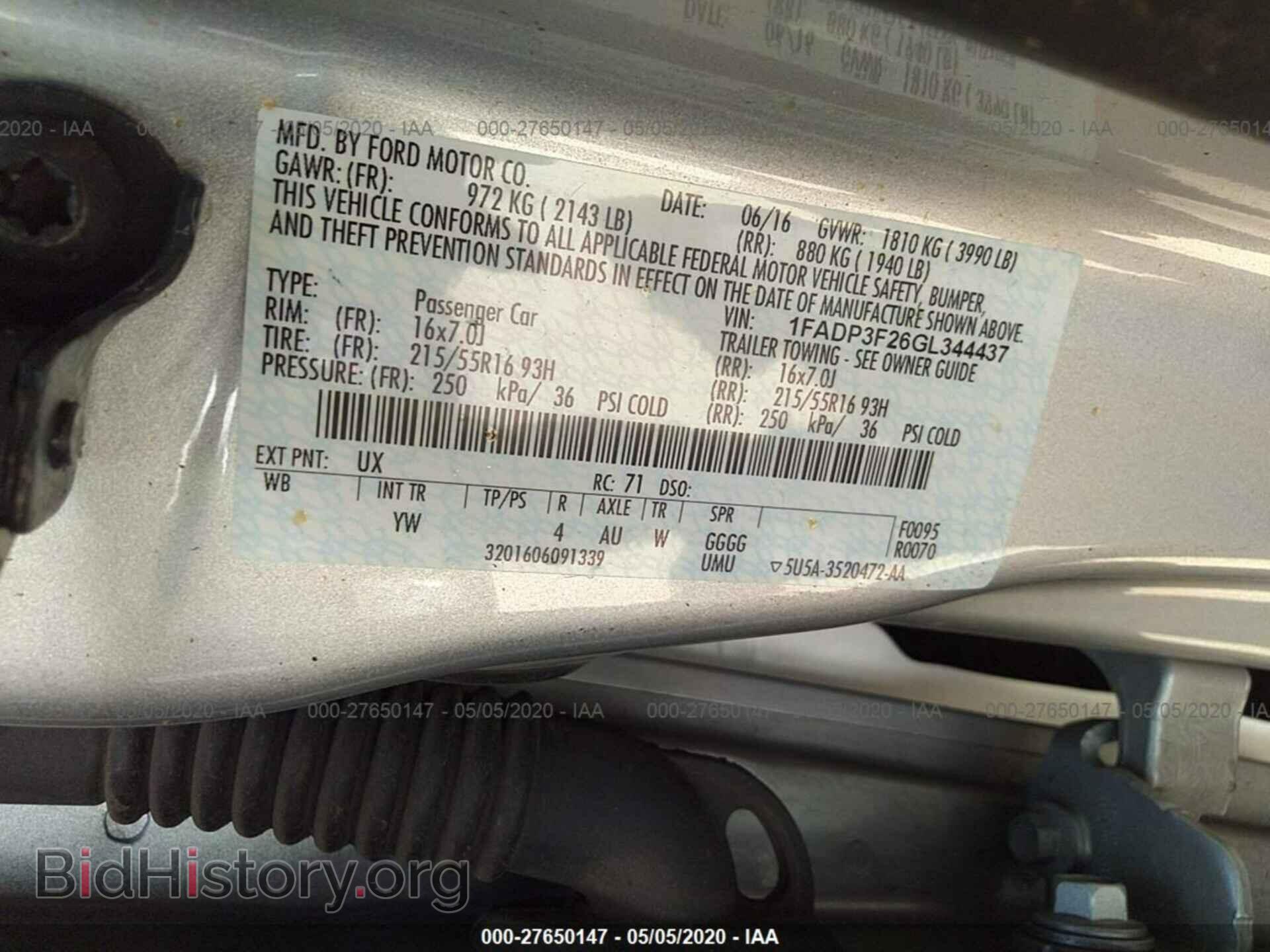 2016 FORD FOCUS - VIN: 1FADP3F26GL344437 - Photo 9