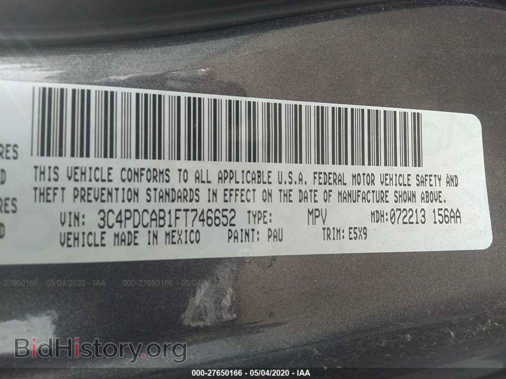 2015 DODGE JOURNEY - VIN: 3C4PDCAB1FT746652 - Фото 9