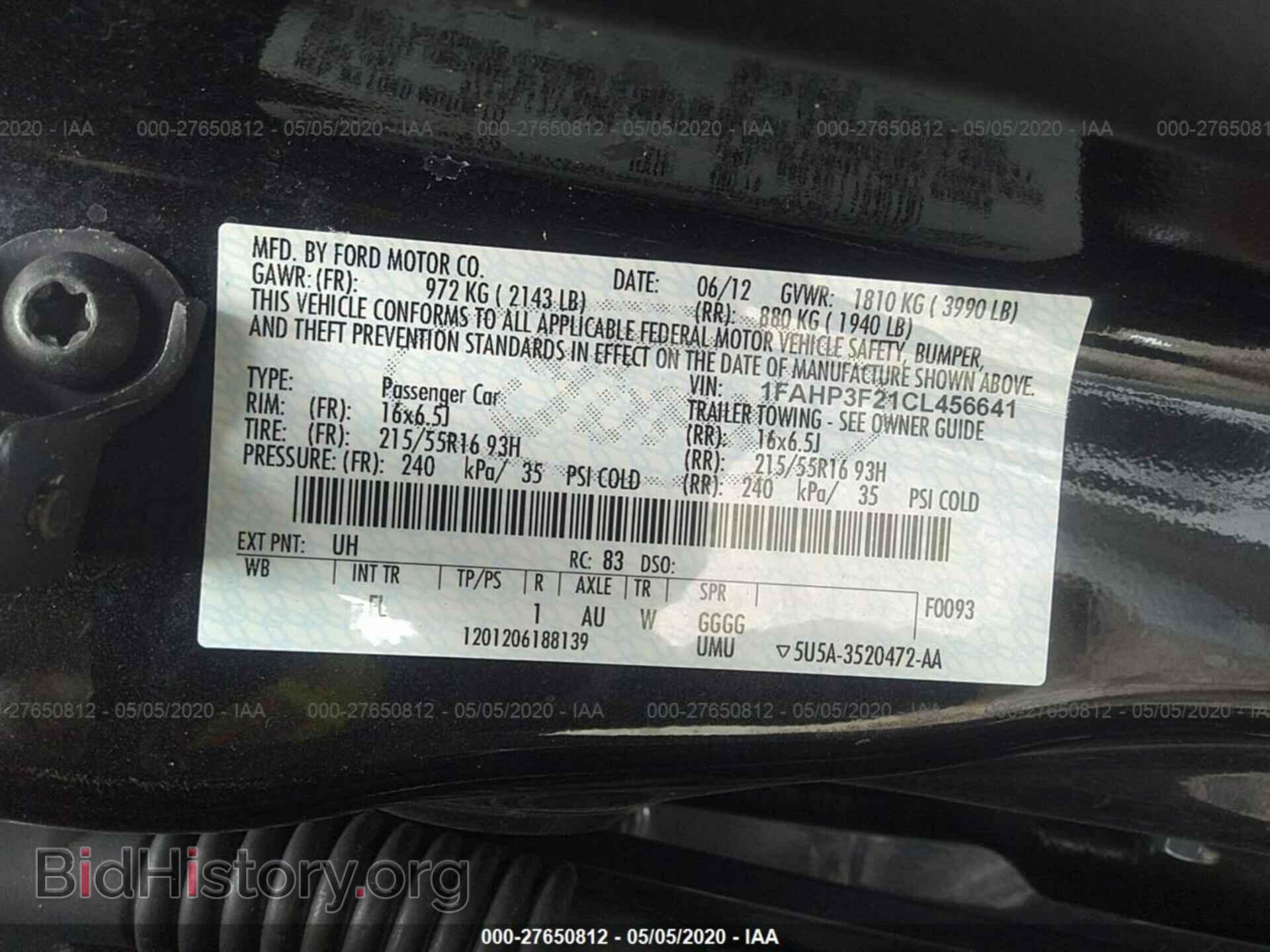 2012 FORD FOCUS - VIN: 1FAHP3F21CL456641 - Фото 9