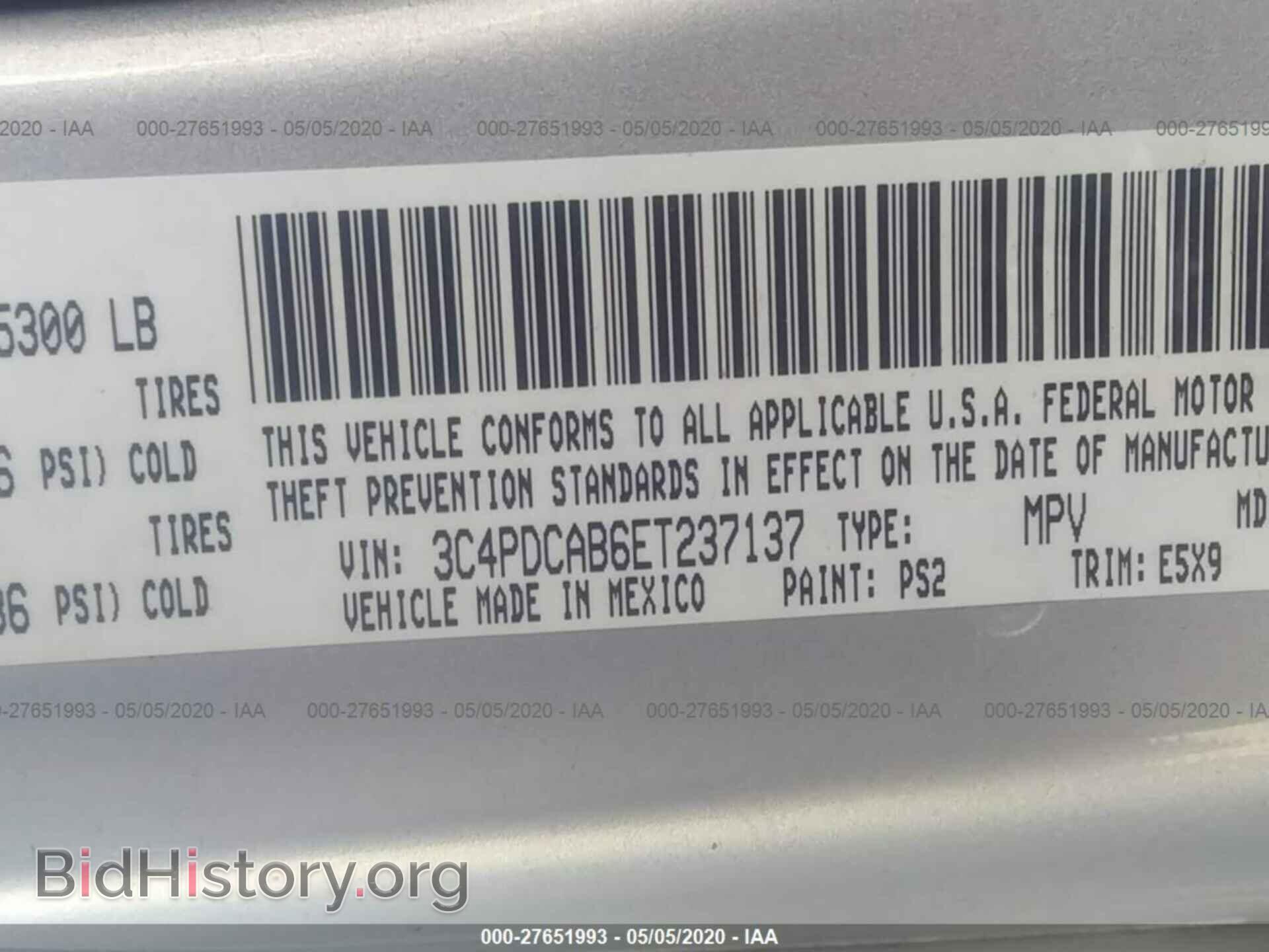 2014 DODGE JOURNEY - VIN: 3C4PDCAB6ET237137 - Фото 9