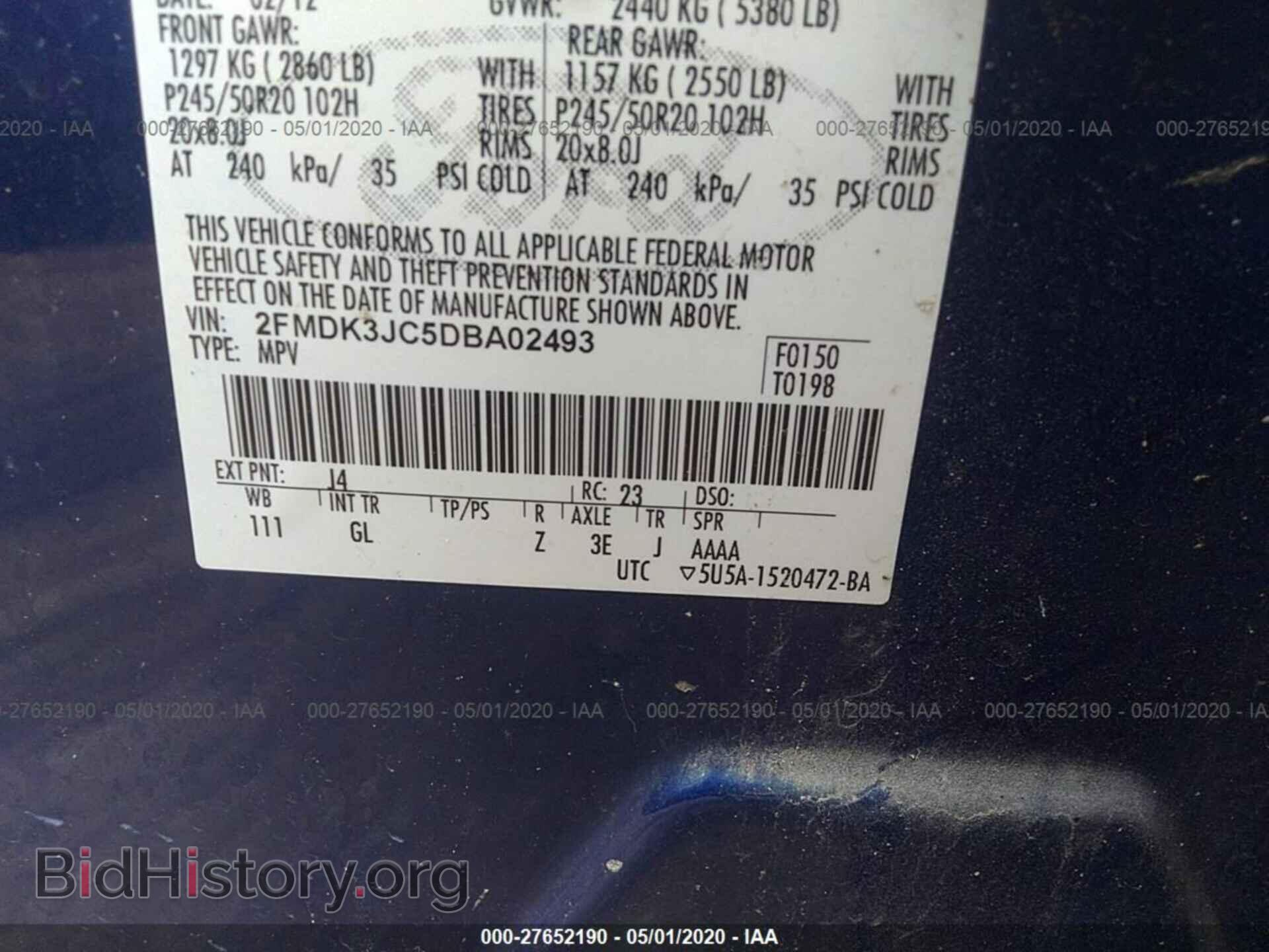 2013 FORD EDGE - VIN: 2FMDK3JC5DBA02493 - Photo 9