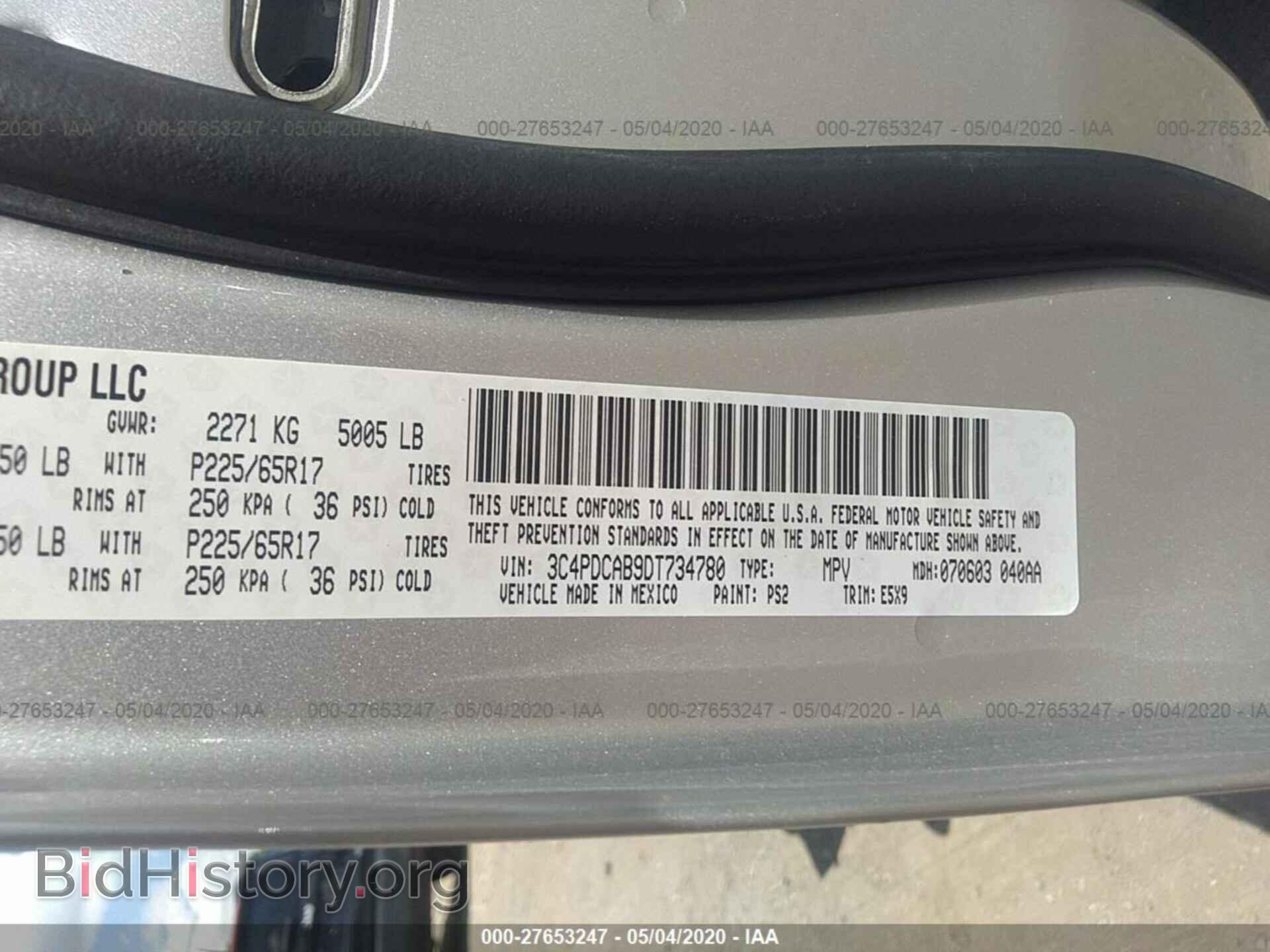 2013 DODGE JOURNEY - VIN: 3C4PDCAB9DT734780 - Фото 9
