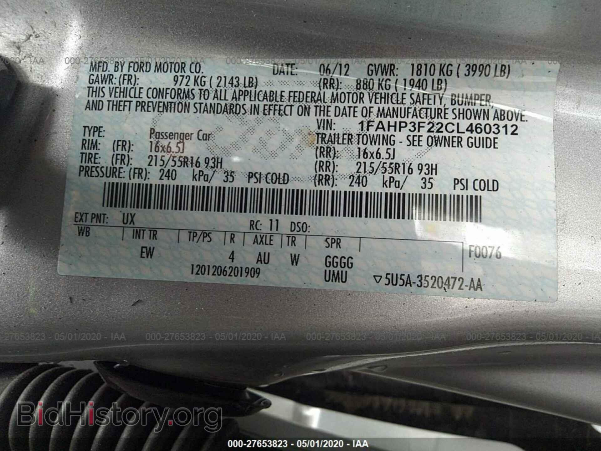 2012 FORD FOCUS - VIN: 1FAHP3F22CL460312 - Photo 9