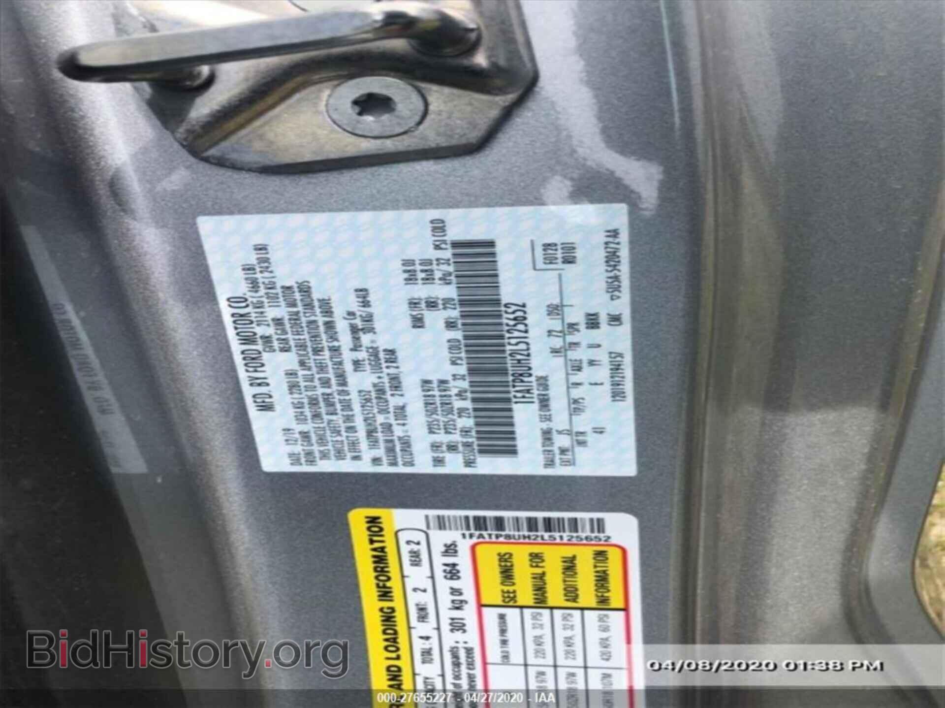 2020 FORD MUSTANG - VIN: 1FATP8UH2L5125652 - Фото 6