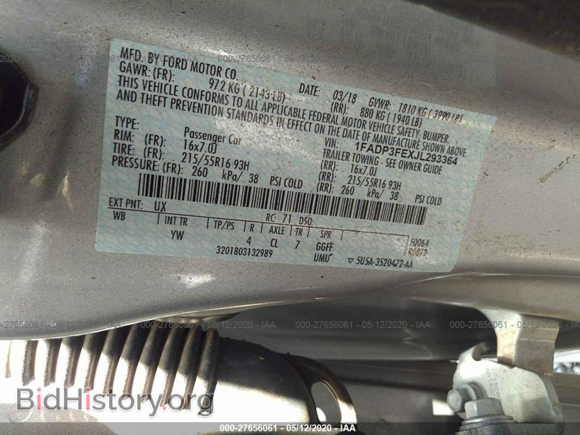 2018 FORD FOCUS - VIN: 1FADP3FEXJL293364 - Фото 9