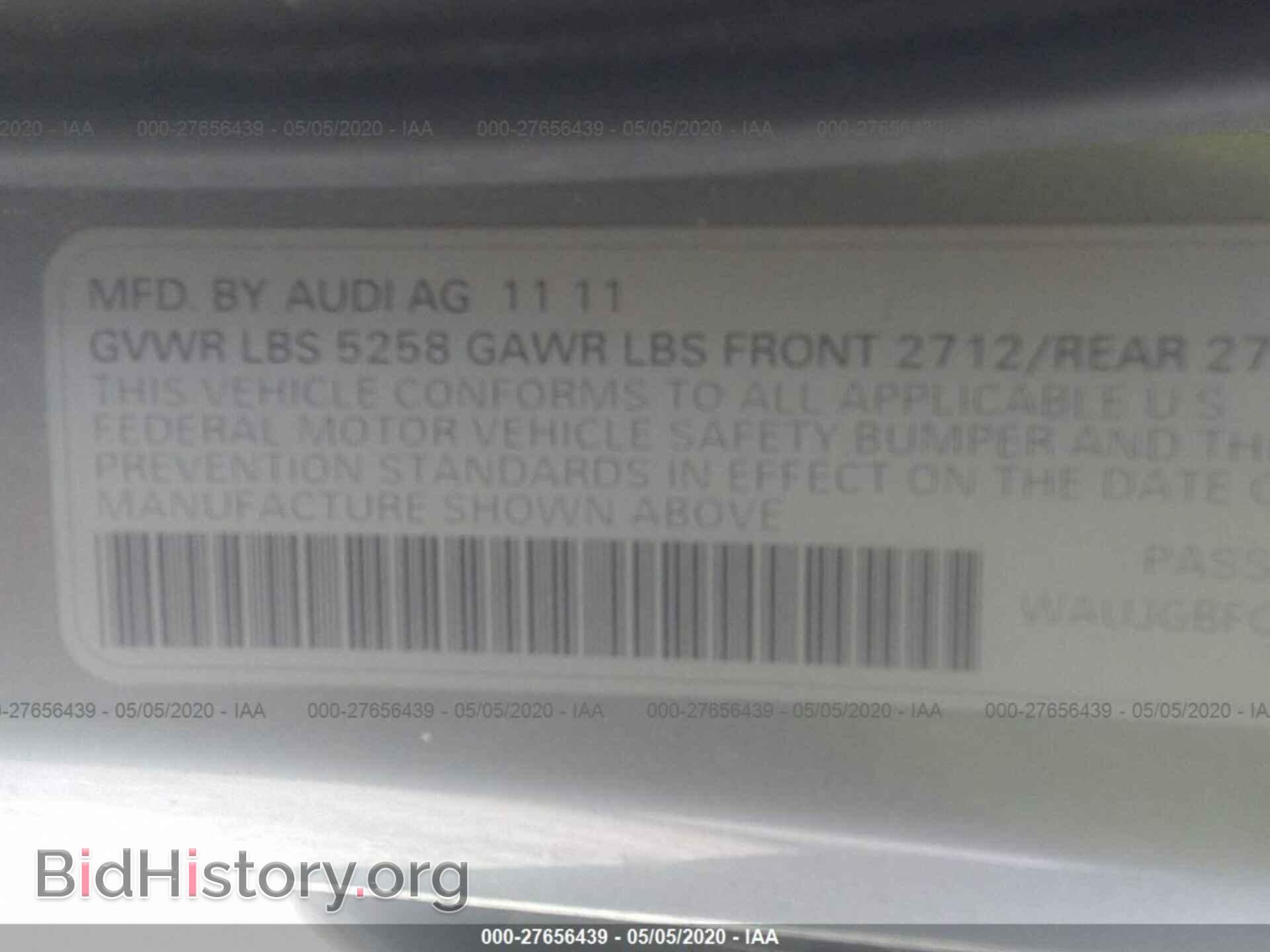 2012 AUDI A6 - VIN: WAUJGBFC5CN089081 - Фото 9