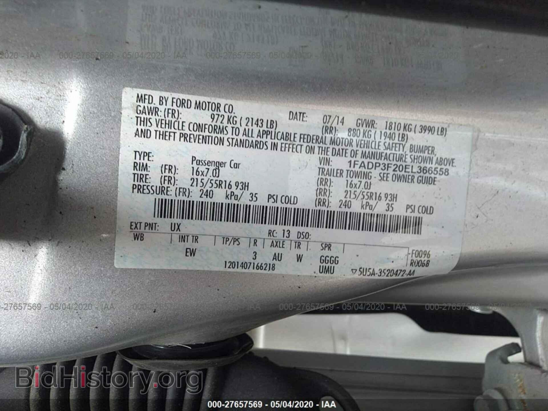 2014 FORD FOCUS - VIN: 1FADP3F20EL366558 - Photo 9